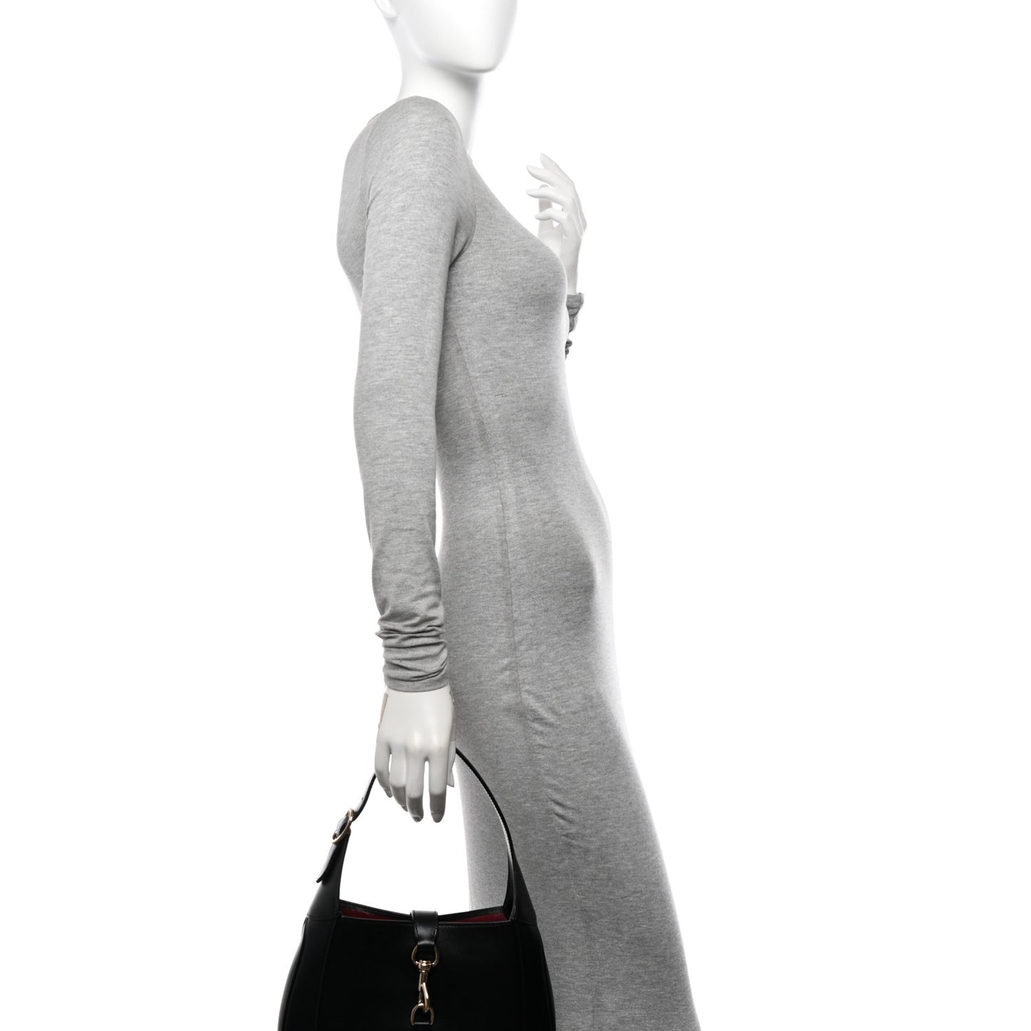 Calfskin Small Jackie Shoulder Bag Black