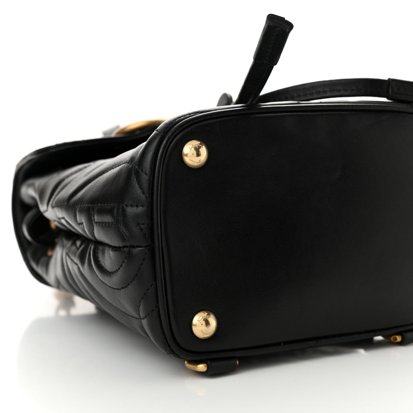 Calfskin Quilted Gancini Backpack Black
