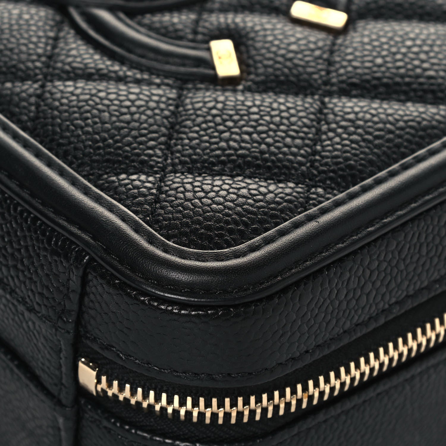 Chanel Caviar Quilted Small CC Filigree Vanity Case Black 10 of 12