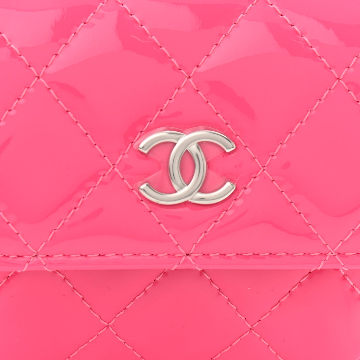 Patent Quilted Belt In Love Double Mini Flap Waist Bag Black Pink