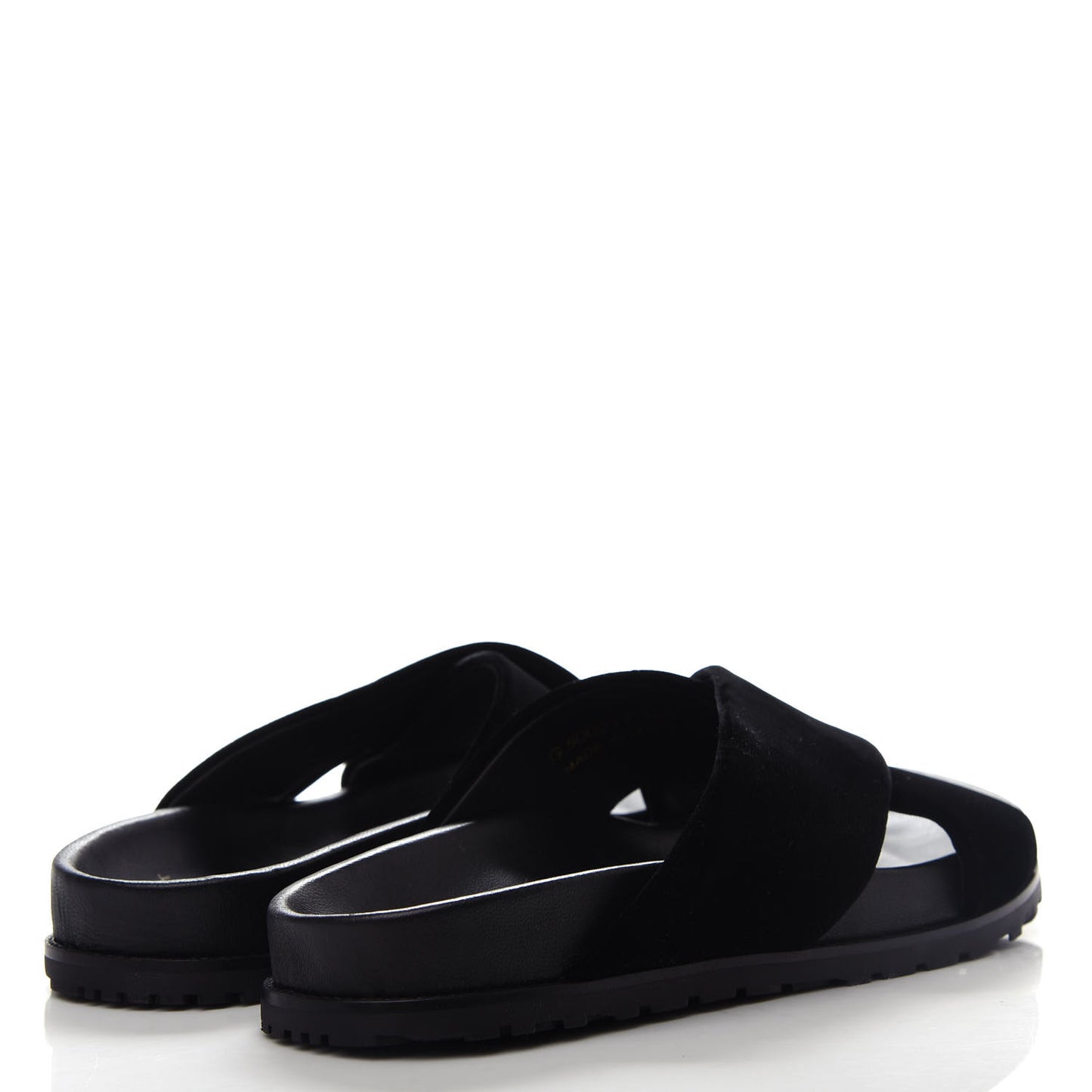Velluto Master Jimmy Joan Cross Slides 39.5 Black
