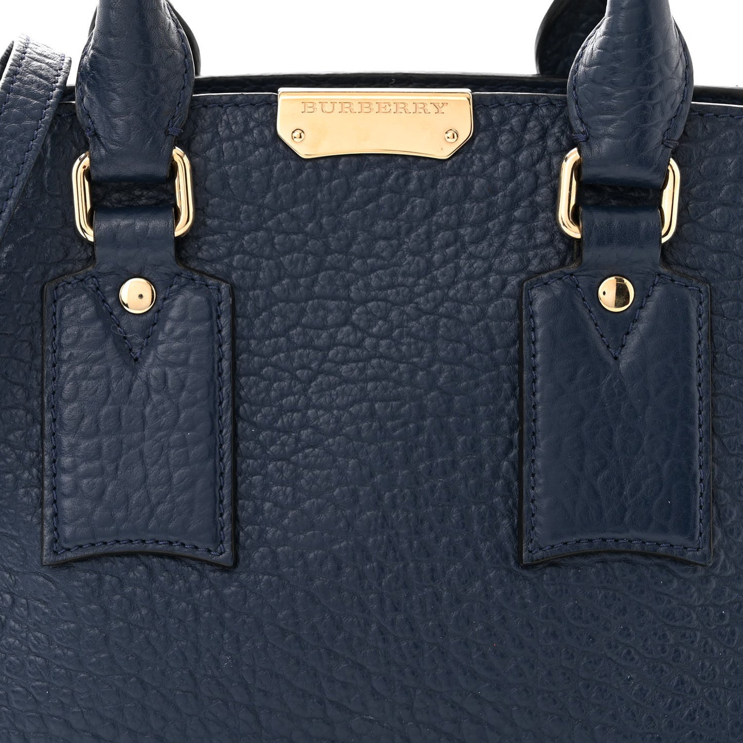 Signature Grain Small Clifton Bag Navy Blue