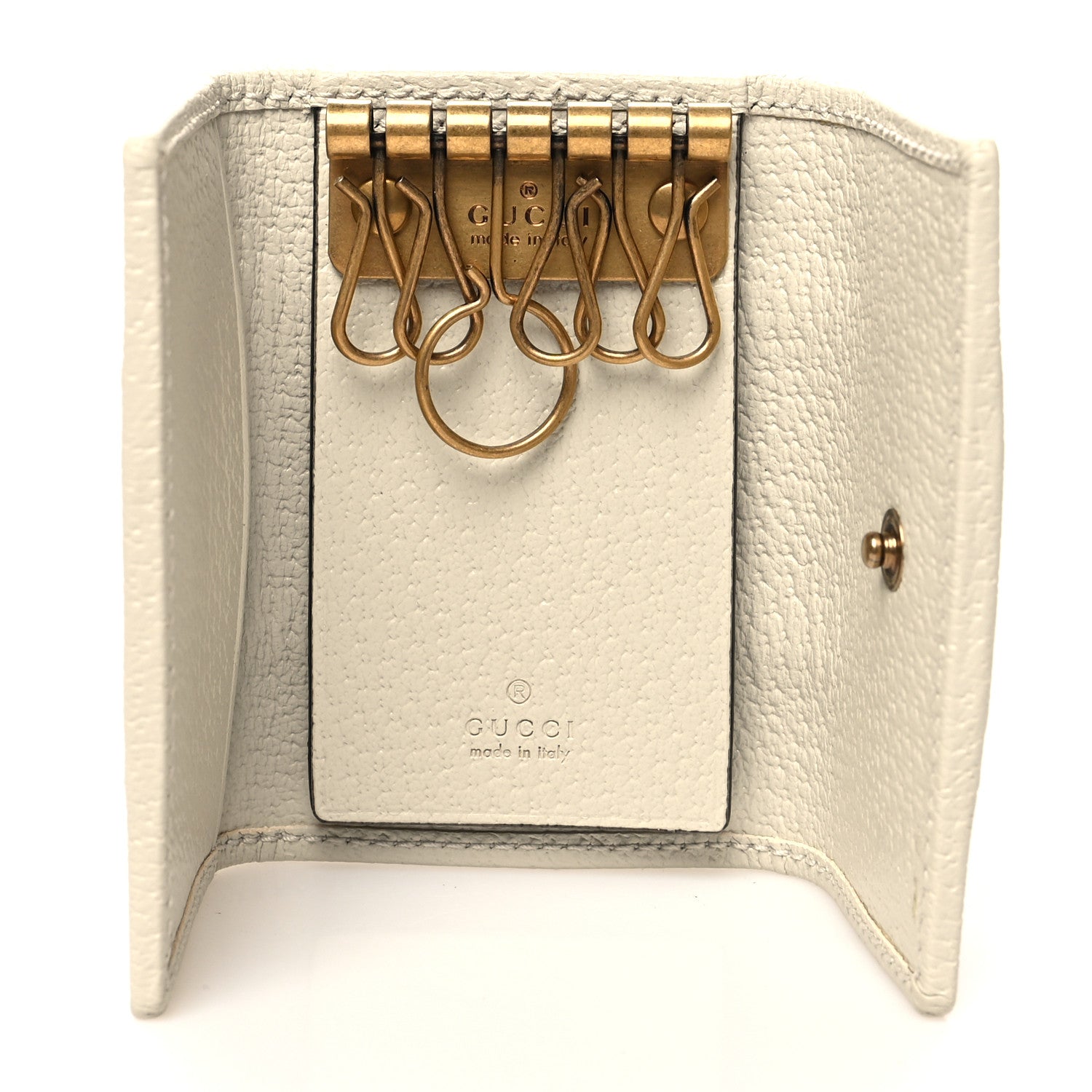 Gucci GG Supreme Monogram Web Ophidia 6 Key Holder Case Beige Mystic White 5 of 9