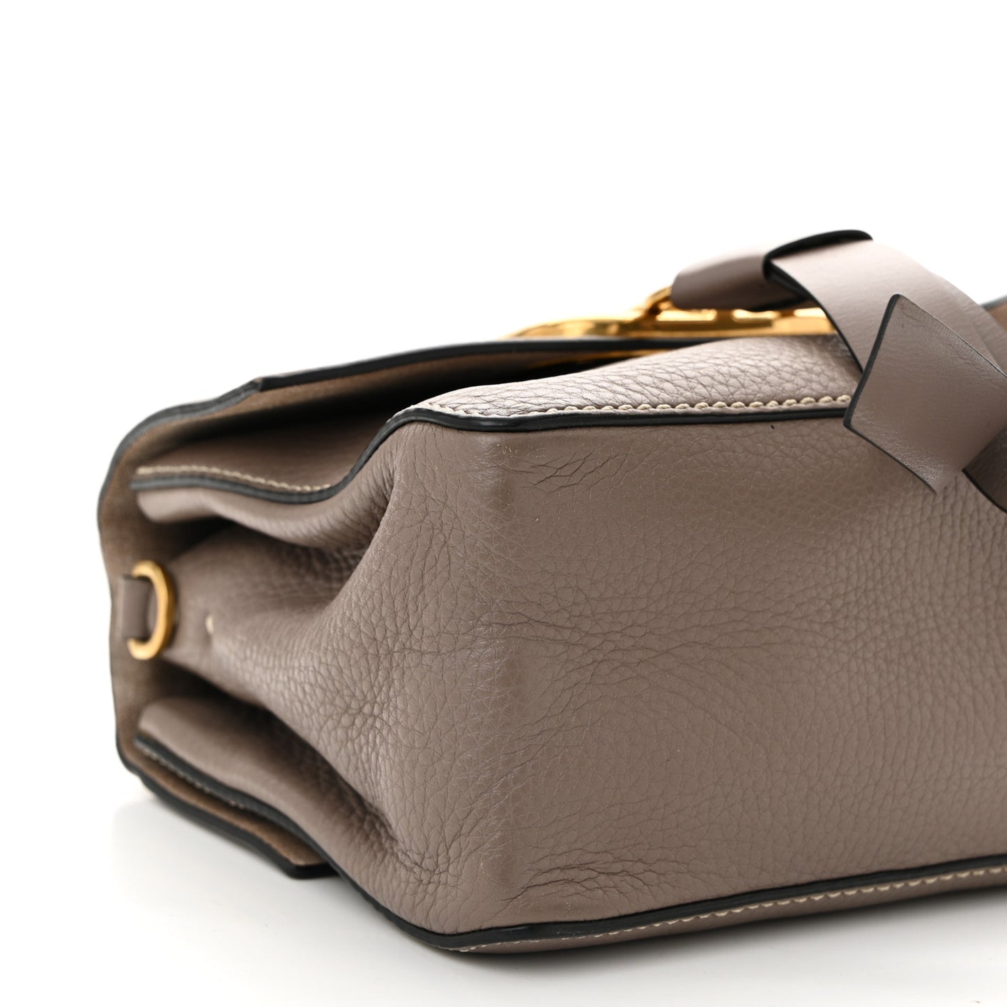 Pebbled Calfskin Small VRing Tassel Shoulder Bag Poudre