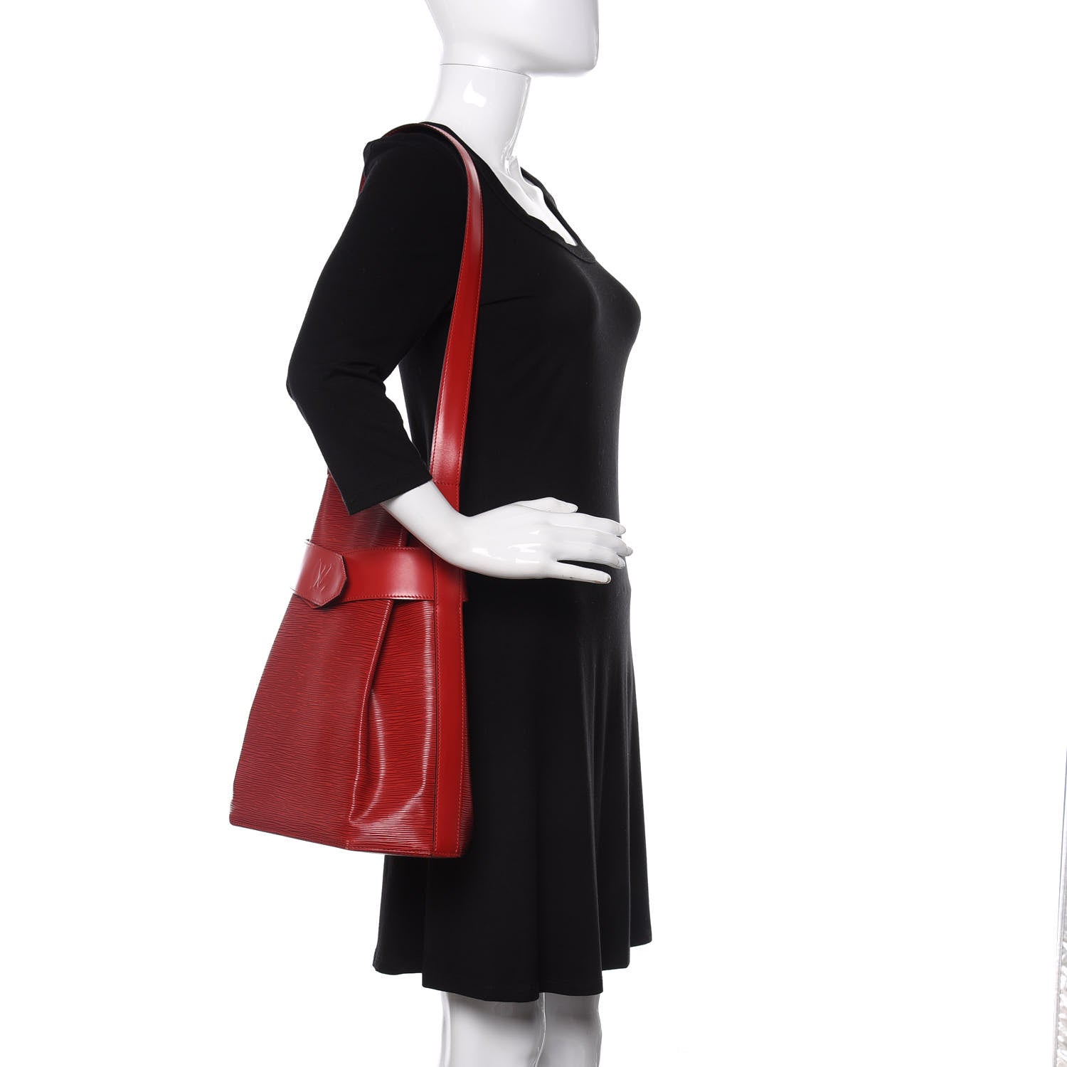 Louis Vuitton Epi Sac D'Epaule GM Castillan Red 2 of 11
