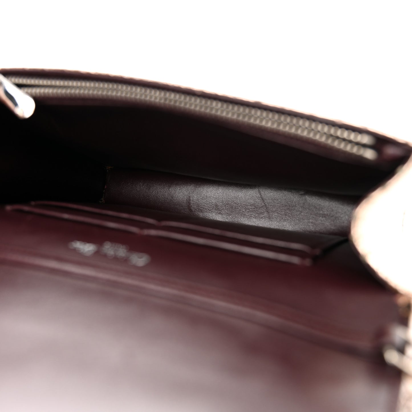 Snakeskin Diorama Wallet on Chain Pouch Rose Gold