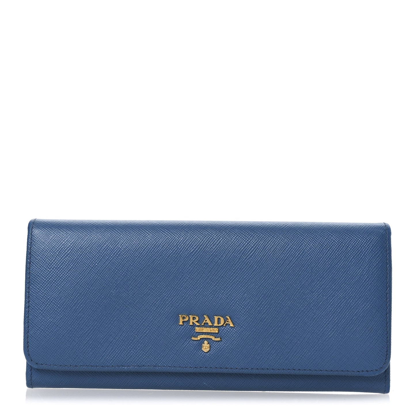 Saffiano Metal Continental Flap Wallet Bleuette
