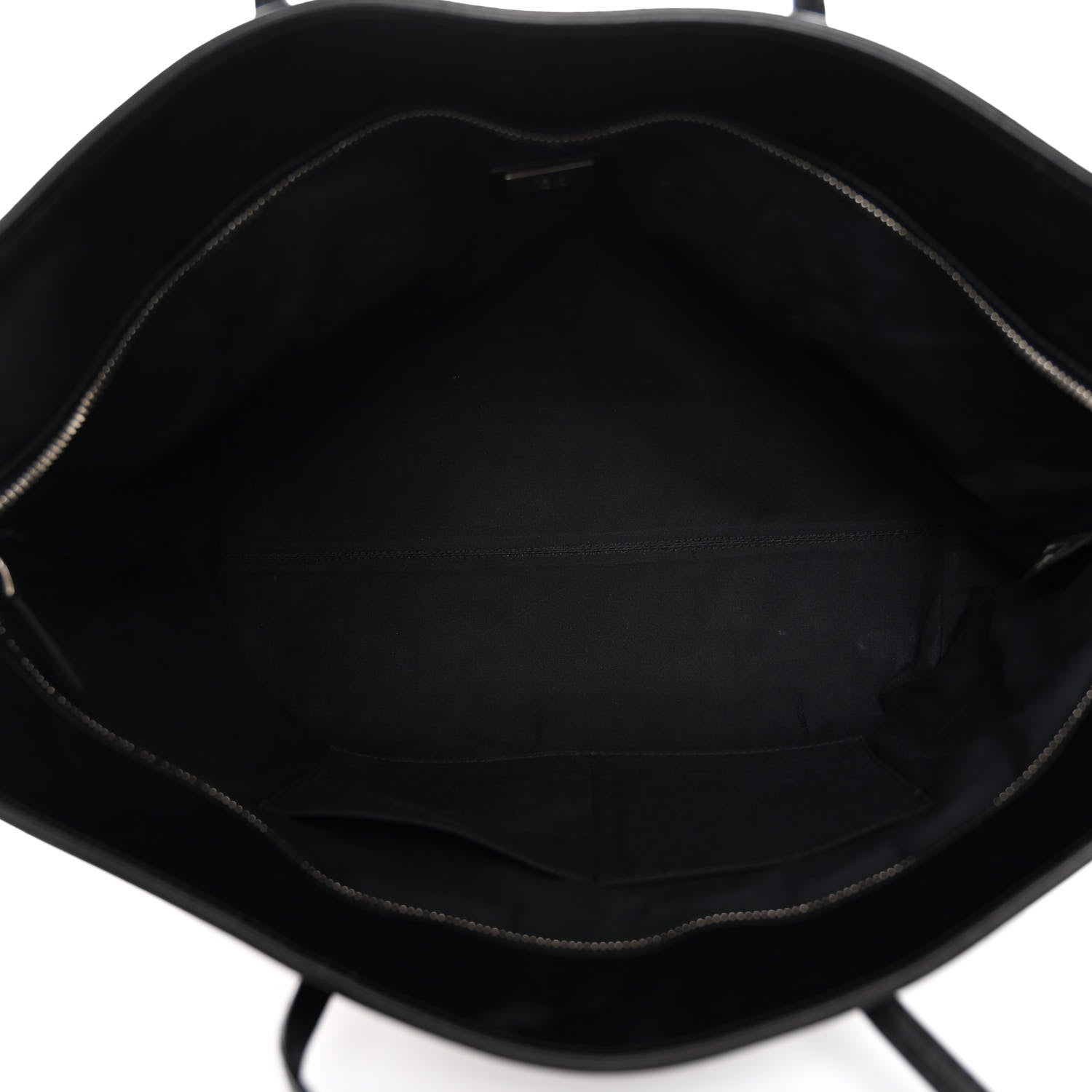 Fendi Vitello Liberty Lucido Metal Monster Eyes Medium Roll Tote Black 5 of 11