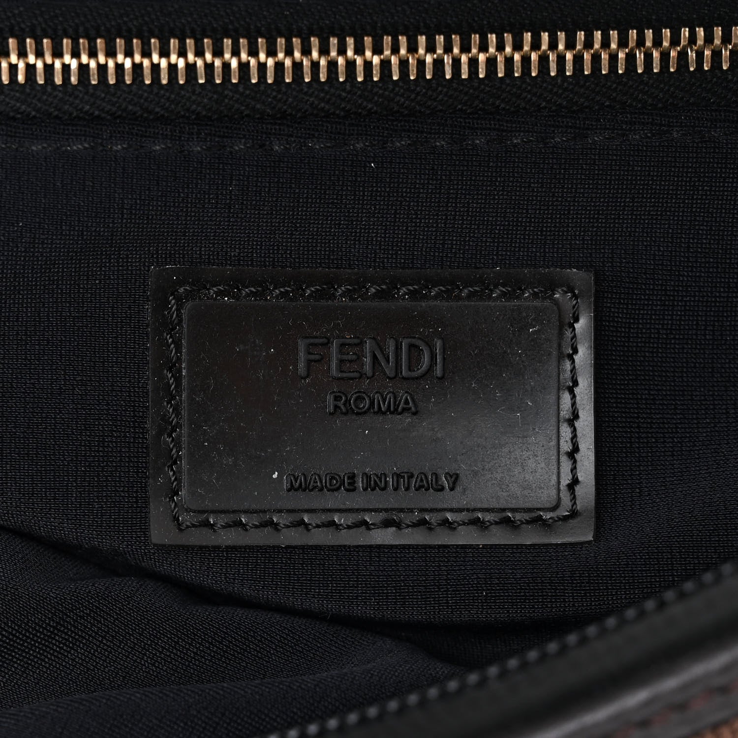 Fendi Vitello Century Maglia Pattern Mix Belt Bag Havana 6 of 10