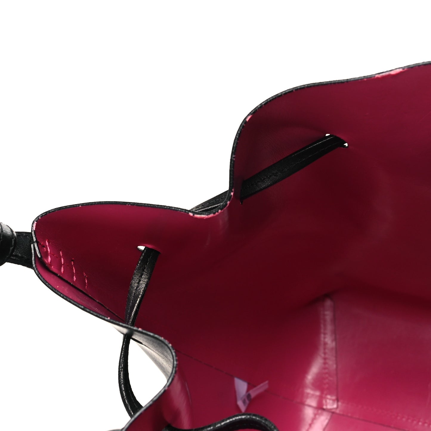 Vegetable Tanned Calfskin Bucket Bag Black Dolly