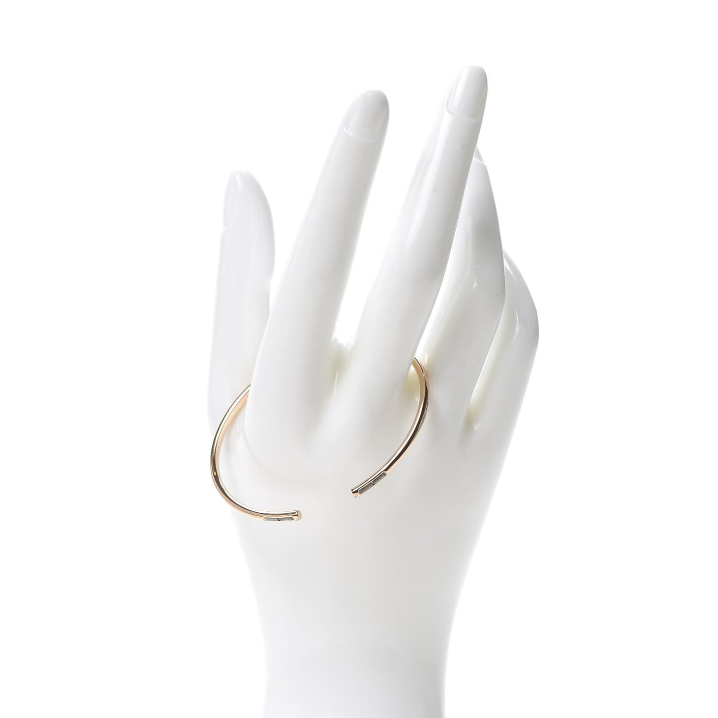 18K Yellow Gold Aquamarine Sparklers Wire Cuff Bracelet