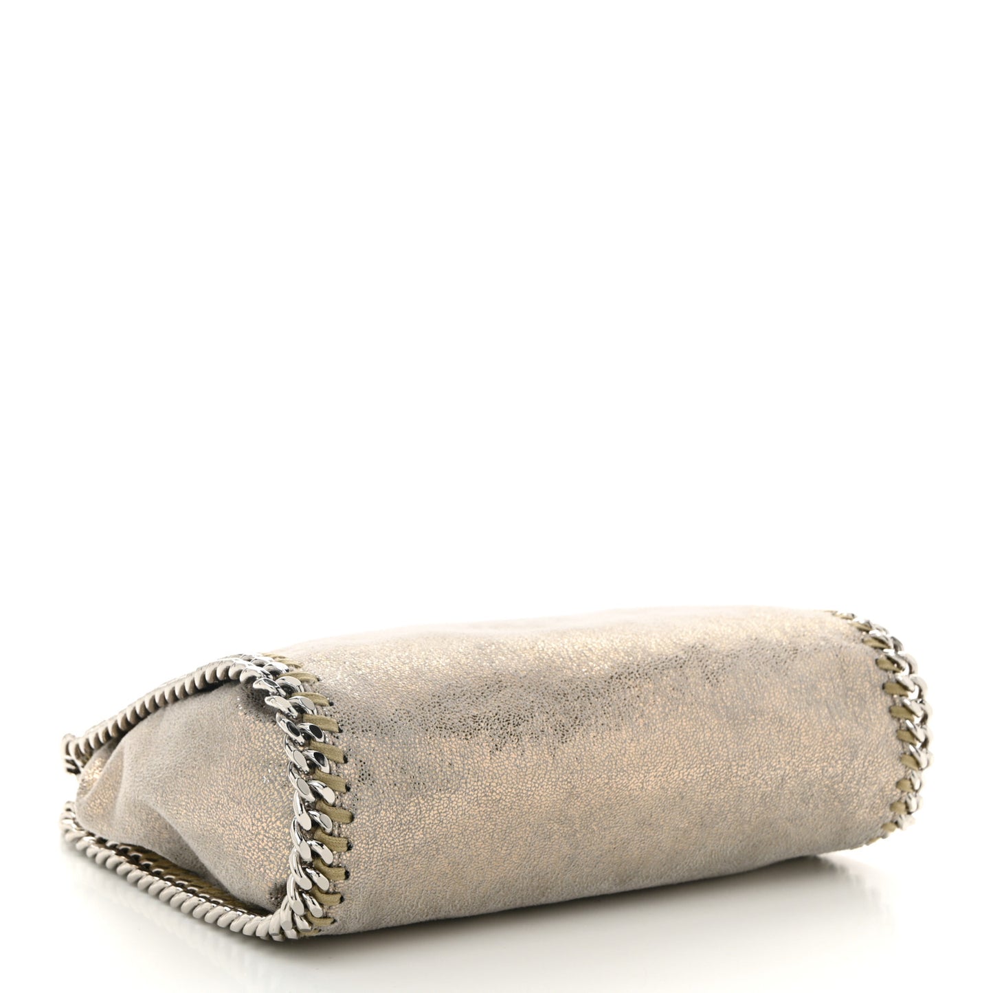 Shaggy Deer Mini Falabella Fold Over Tote Gold