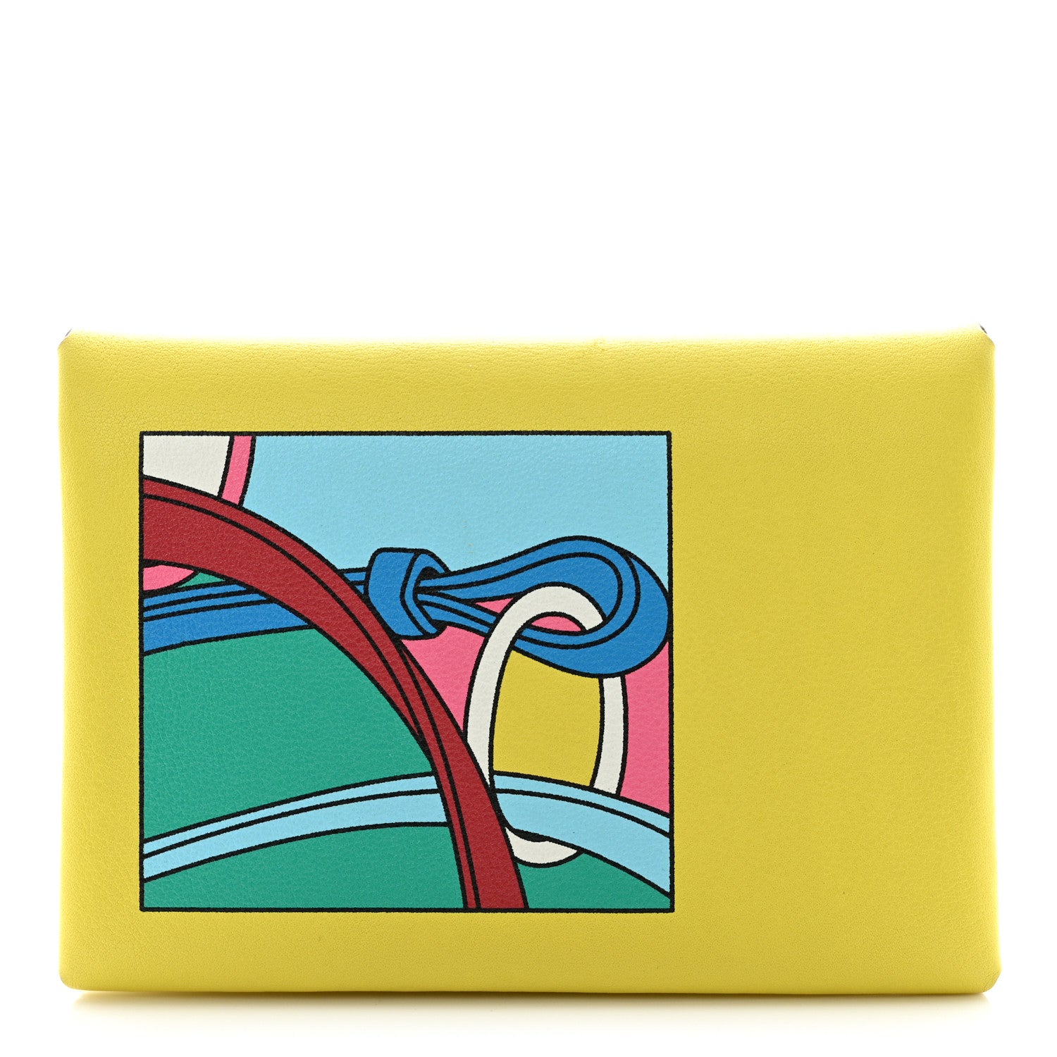 Hermes Swift Compact Selle En Desordre Calvi Duo Card Case Lime 1 of 7