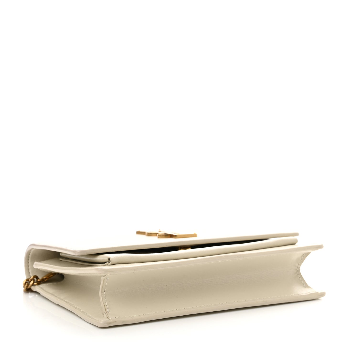 Calfskin Monogram Sunset Chain Wallet Blanc Vintage
