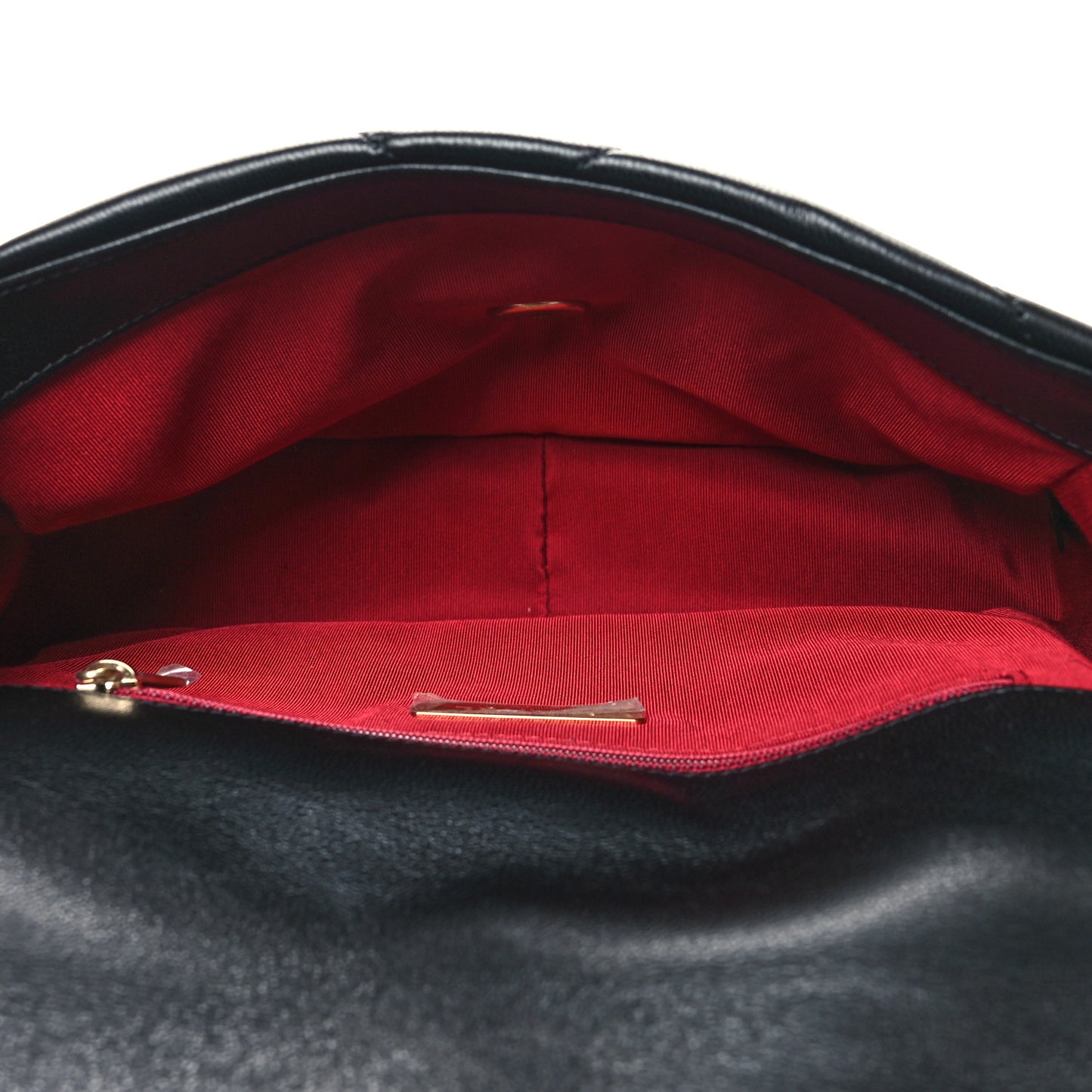Shiny Goatskin Quilted Medium Chanel 19 Flap Black