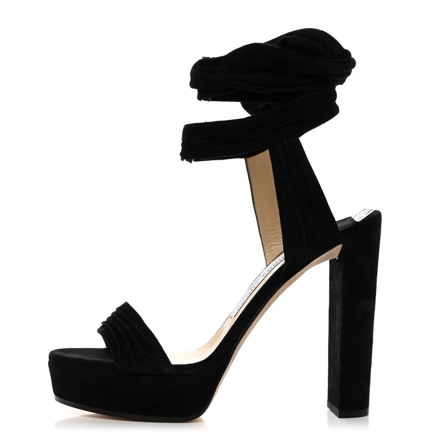 Soft Suede Kaytrin 120 Platform Sandals 38 Black
