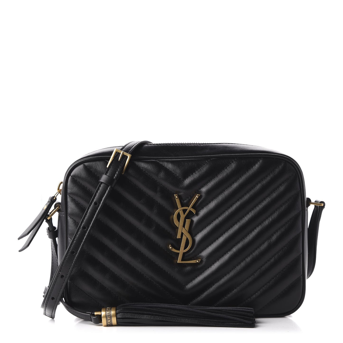 Calfskin Matelasse Monogram Lou Camera Bag Black