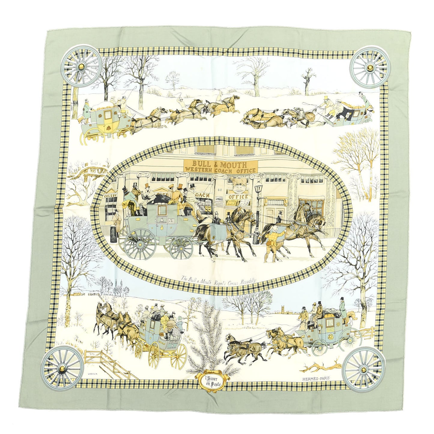 Silk L'hiver En Poste Scarf 90