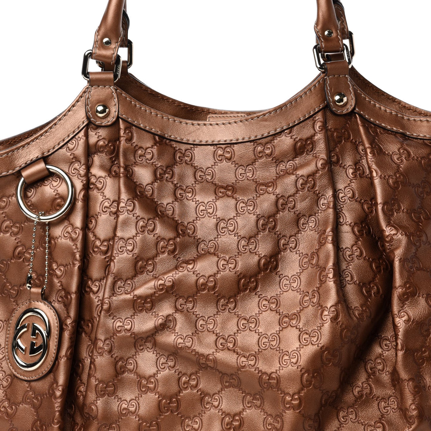 Guccissima Large Sukey Tote Bronze