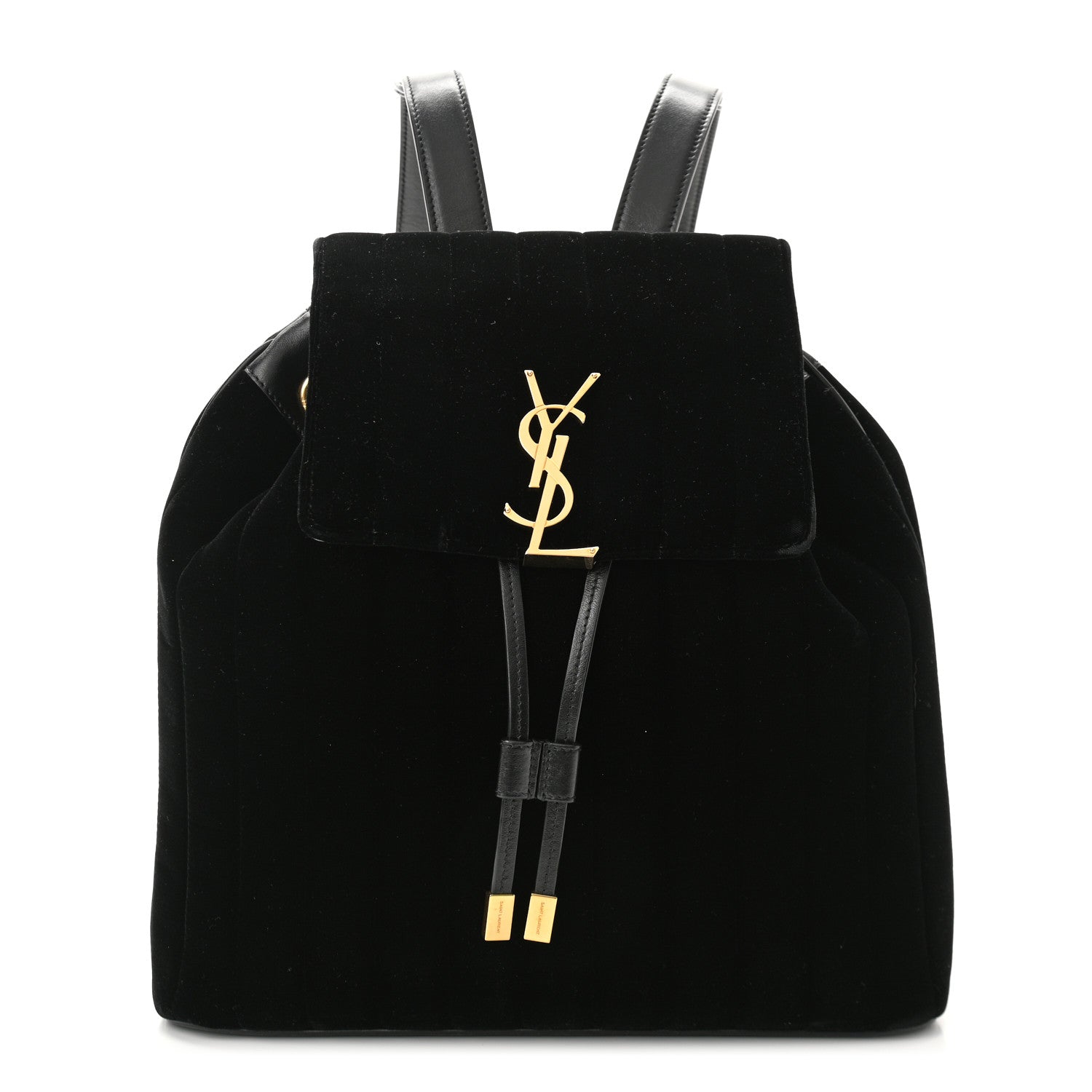 Saint Laurent Velvet Matelasse Vicky Backpack Black 1036807