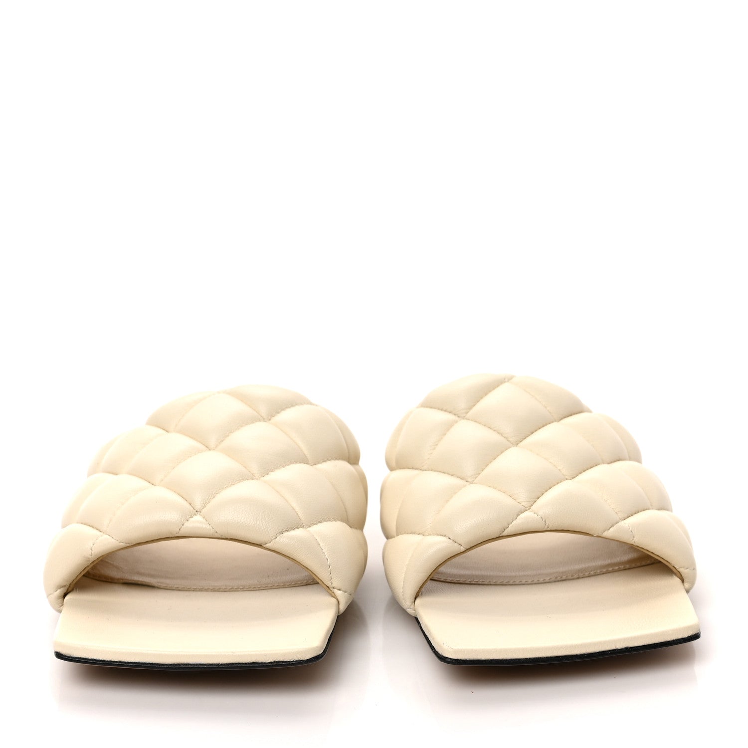 Bottega Veneta Nappa Matelasse Padded Flat Sandals 39 Sea Salt 2 of 8