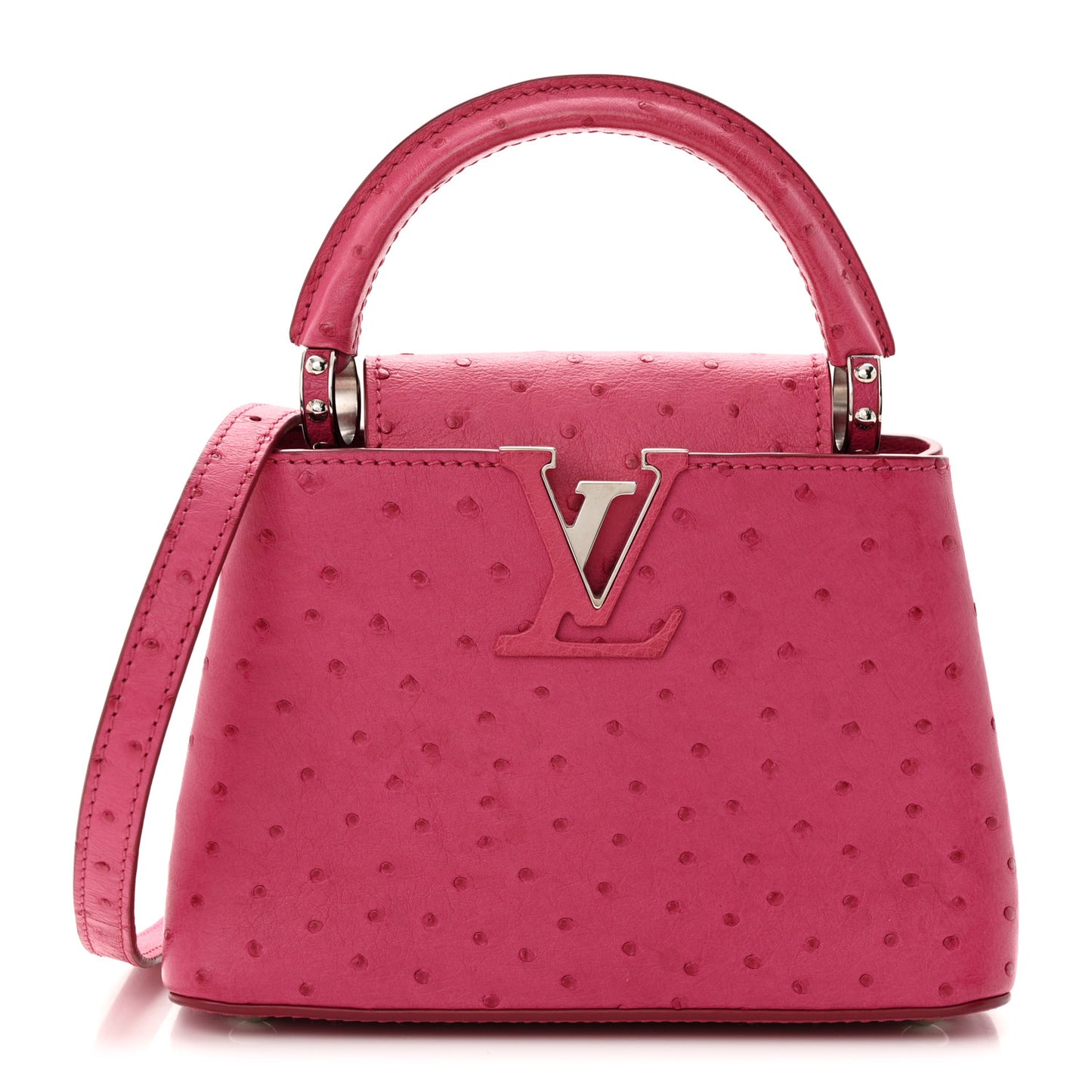 Ostrich Capucines Mini Fuchsia
