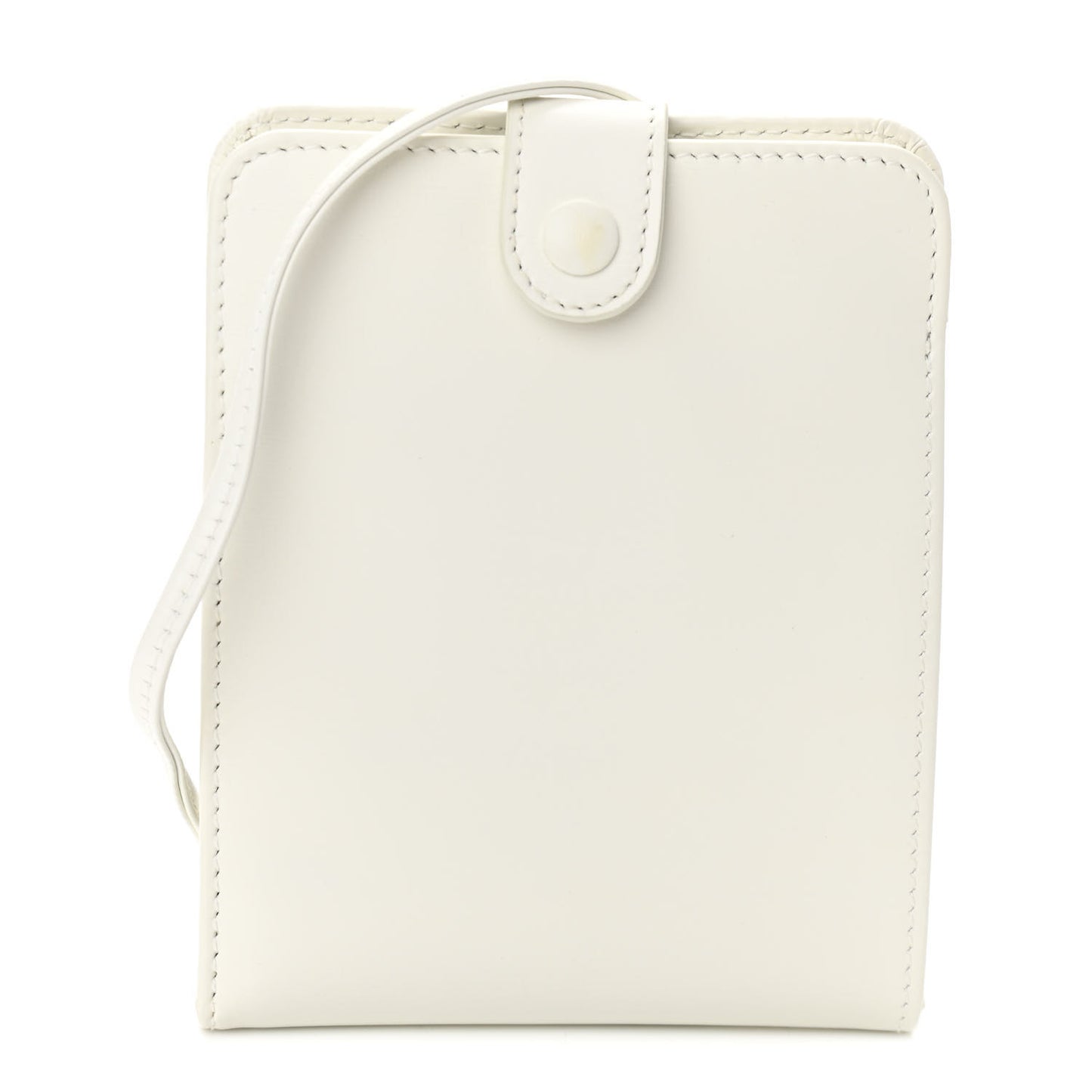 Calfskin Card Holder Crossbody Bag White