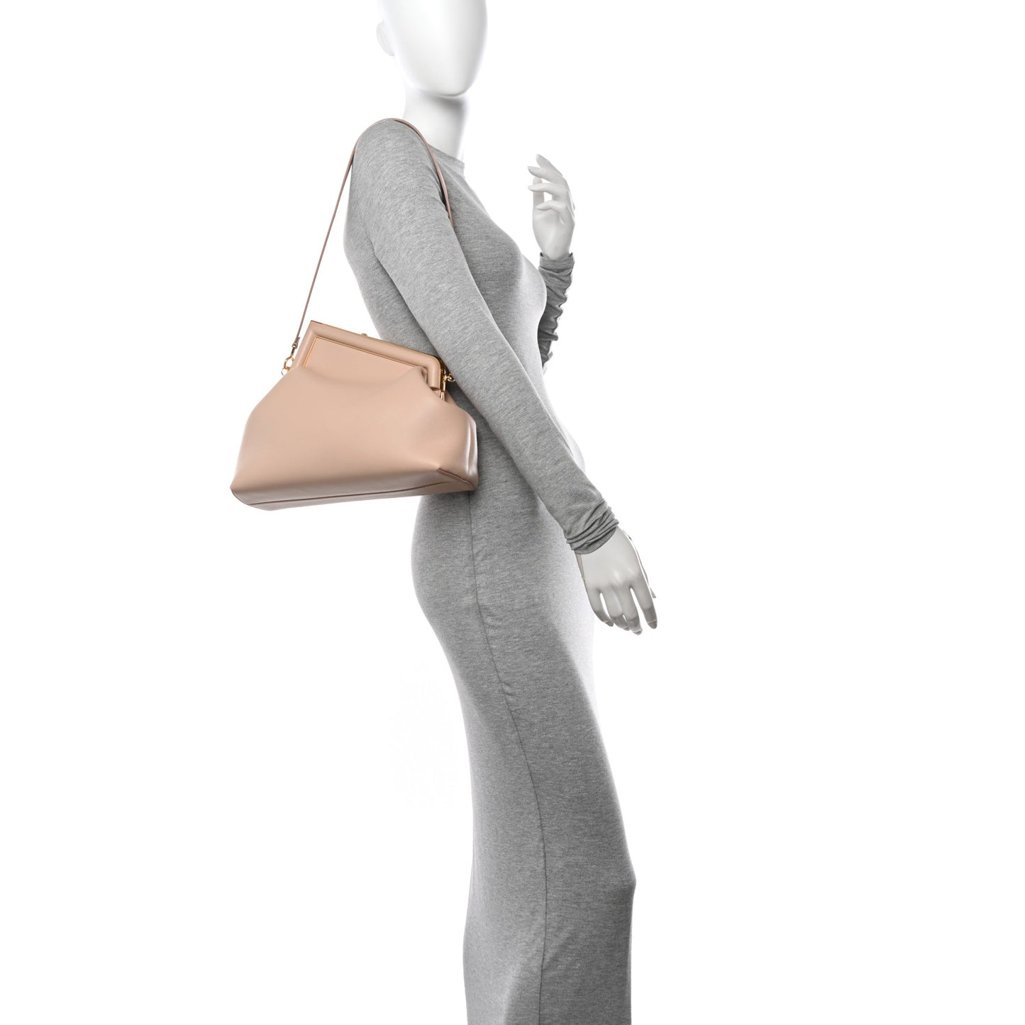 Shiny Nappa Medium Fendi First Poudre