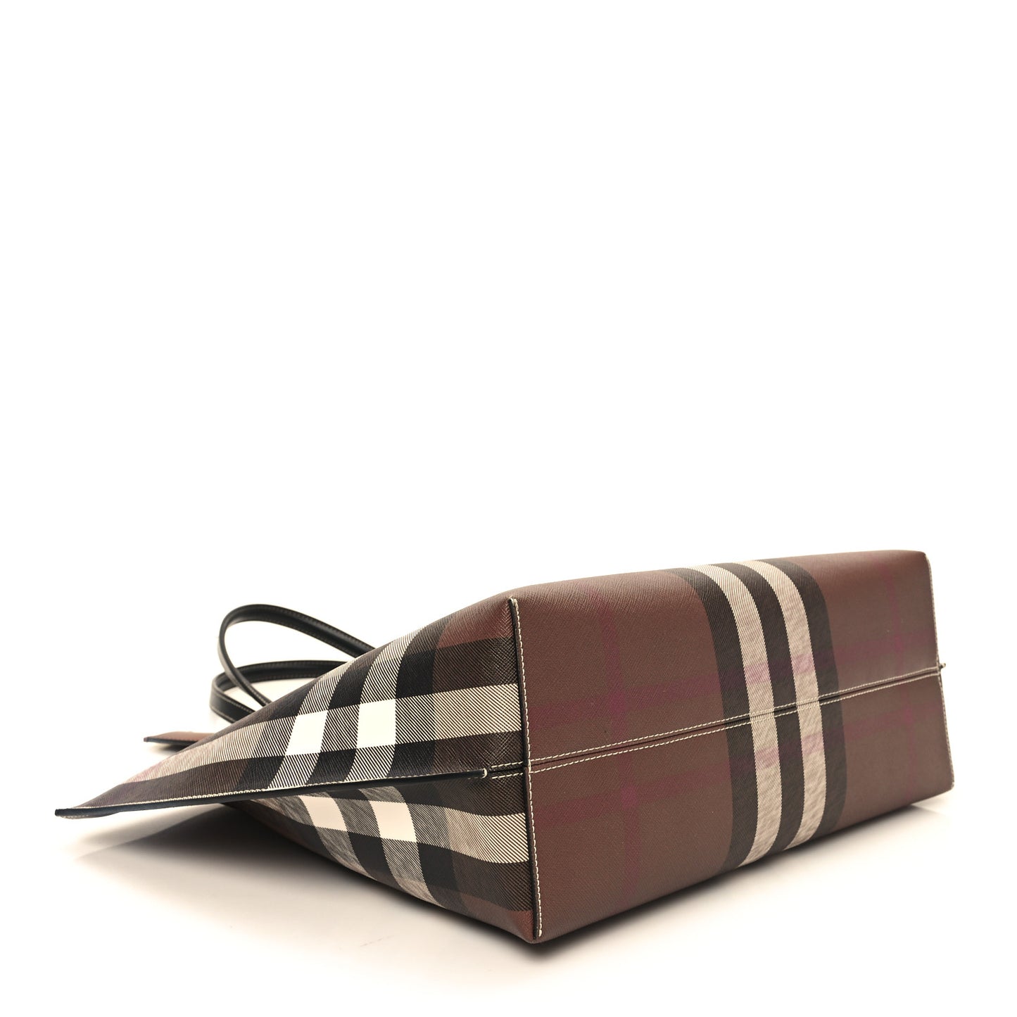 E-Canvas Check Medium Soft TB Tote Dark Birch Brown