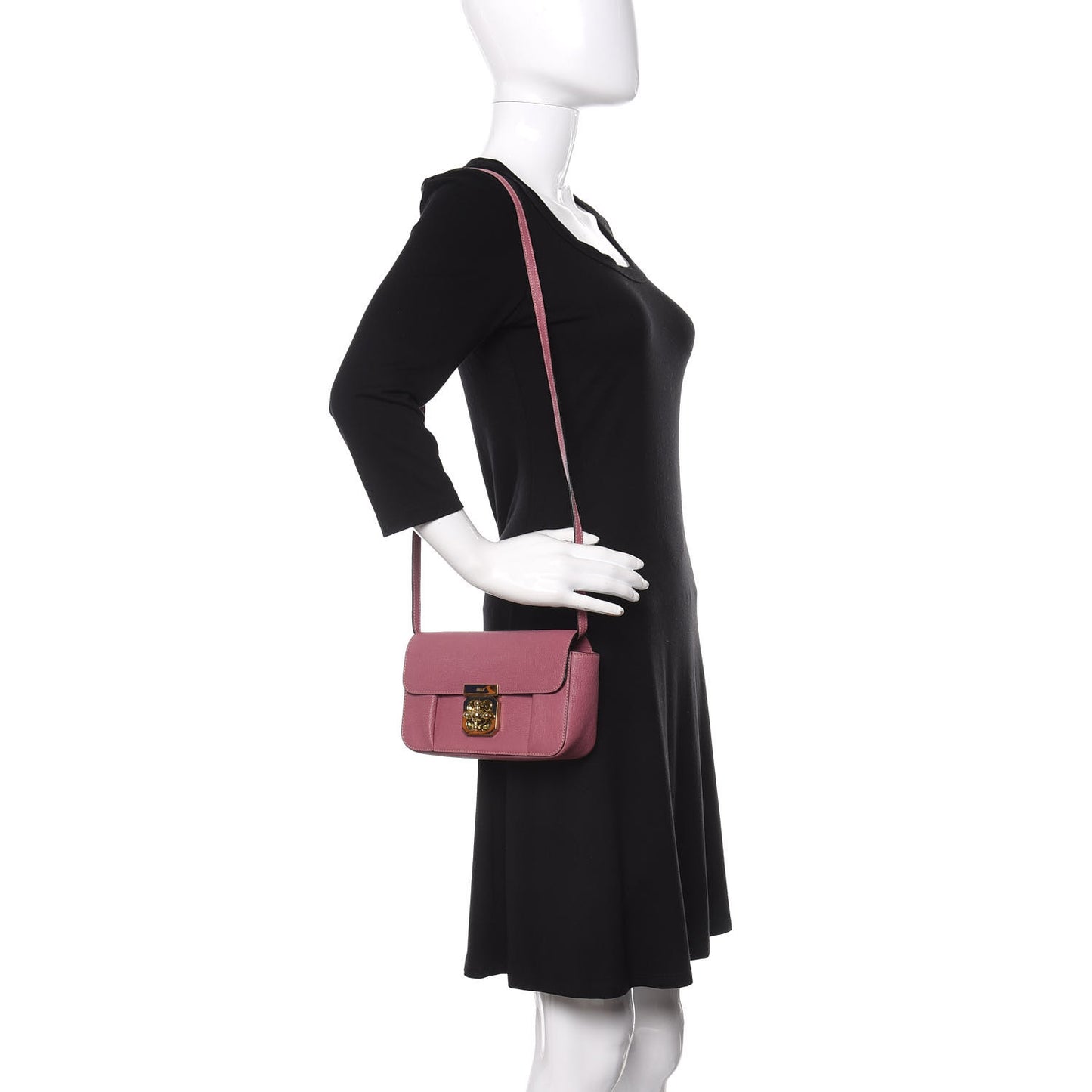 Goatskin Mini Elsie Crossbody Bag Pink