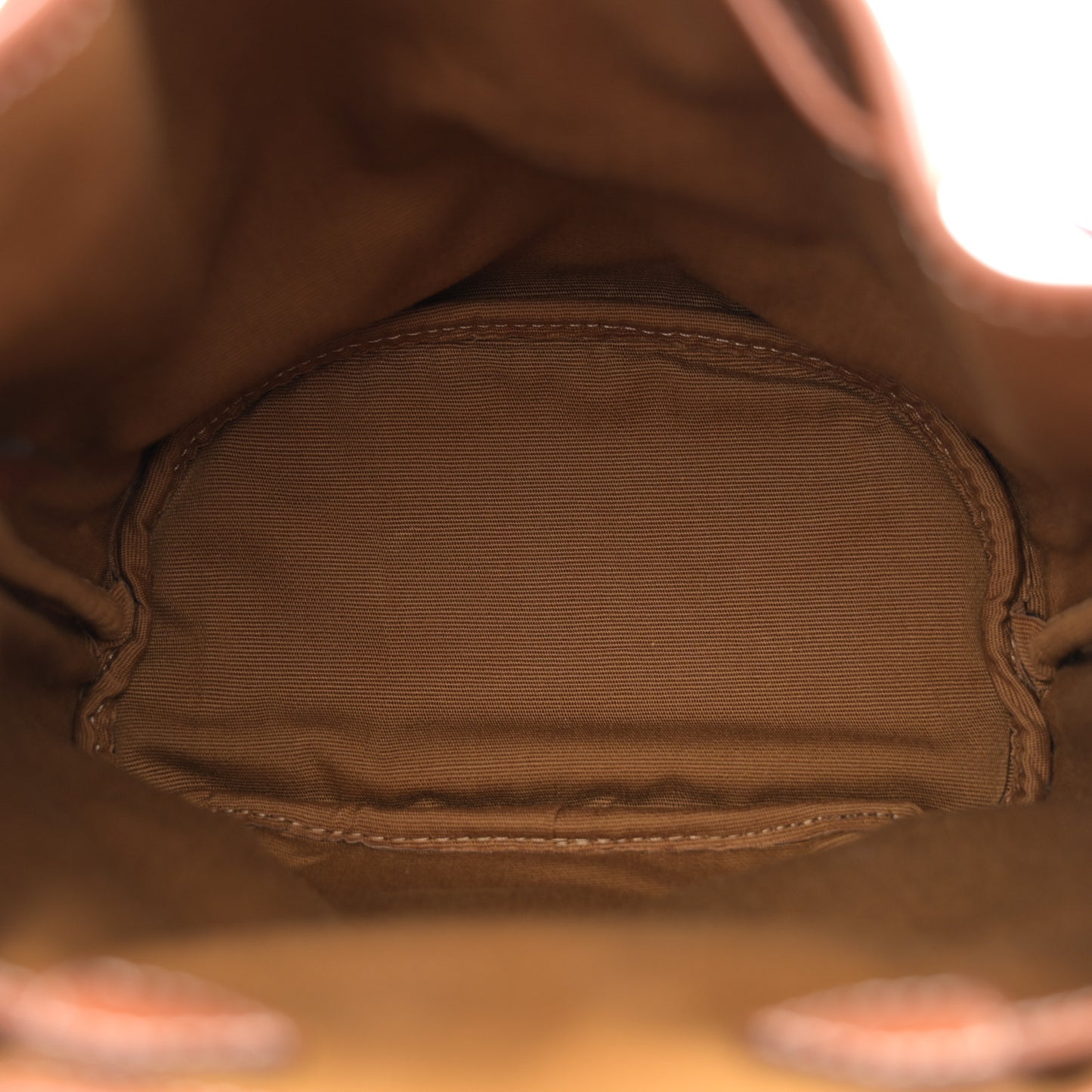 Triomphe Canvas Calfskin Mini Folco Backpack Tan