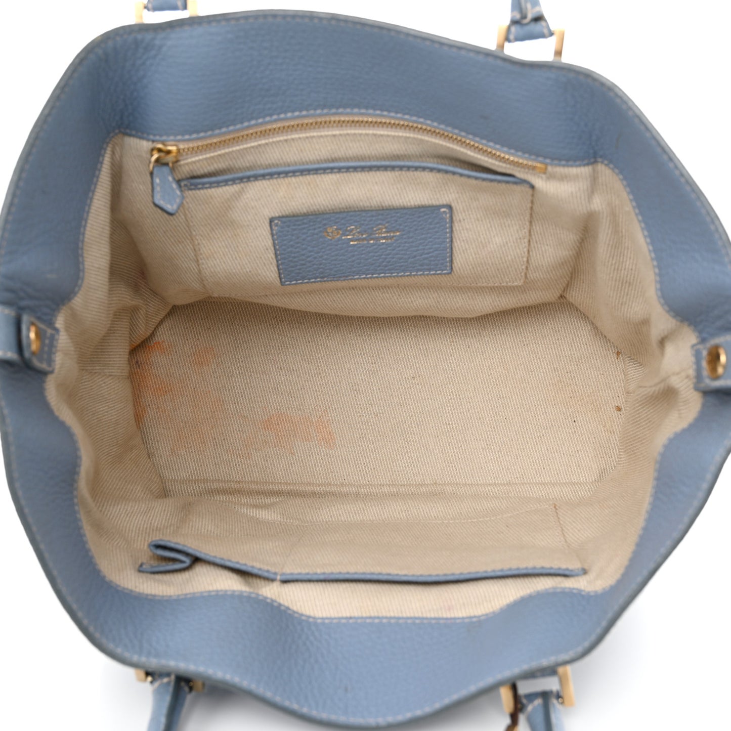 Grained Calfskin Globe Shoulder Bag Sky Blue