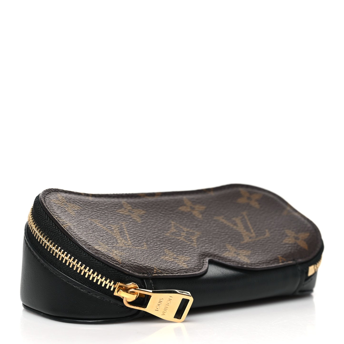 Monogram Emilie Zippered Sunglasses Case Black