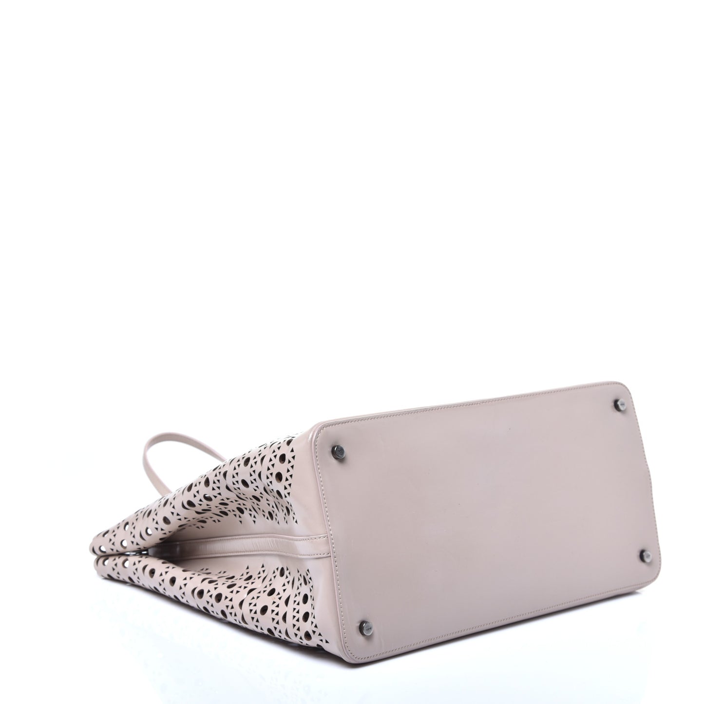 Calfskin Laser Cut Large Vienne Tote Sable