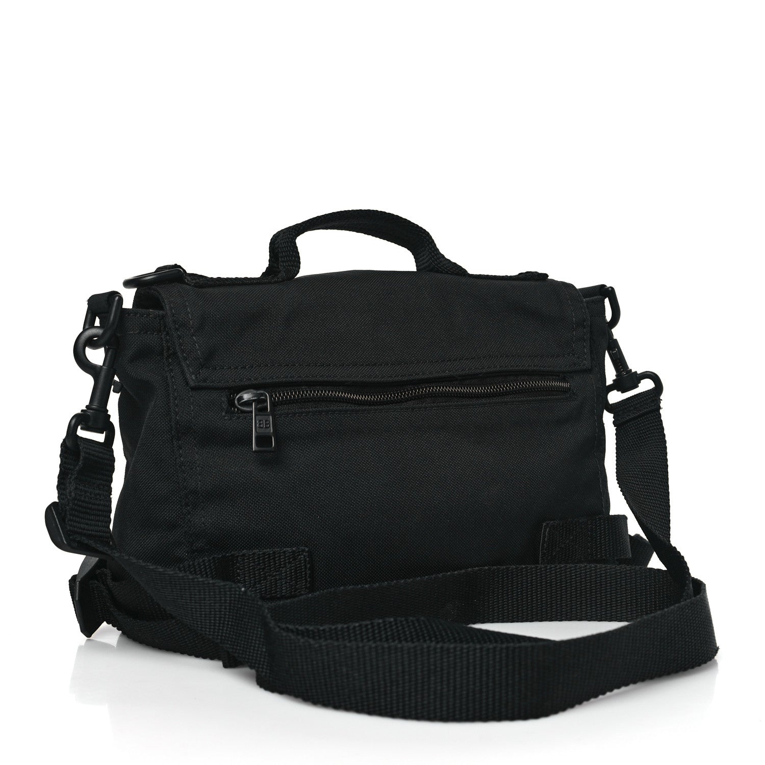 Balenciaga Nylon Logo Embroidered Army Messenger Bag Black 3 of 9