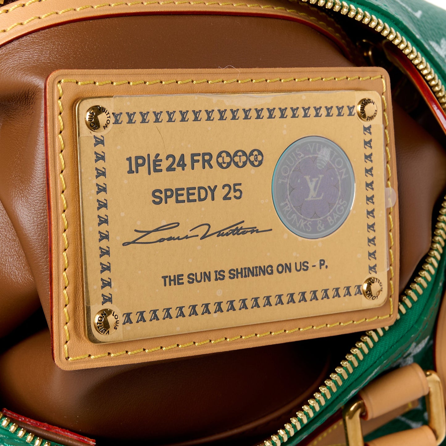 Calfskin Monogram Speedy P9 Bandouliere 25 Green