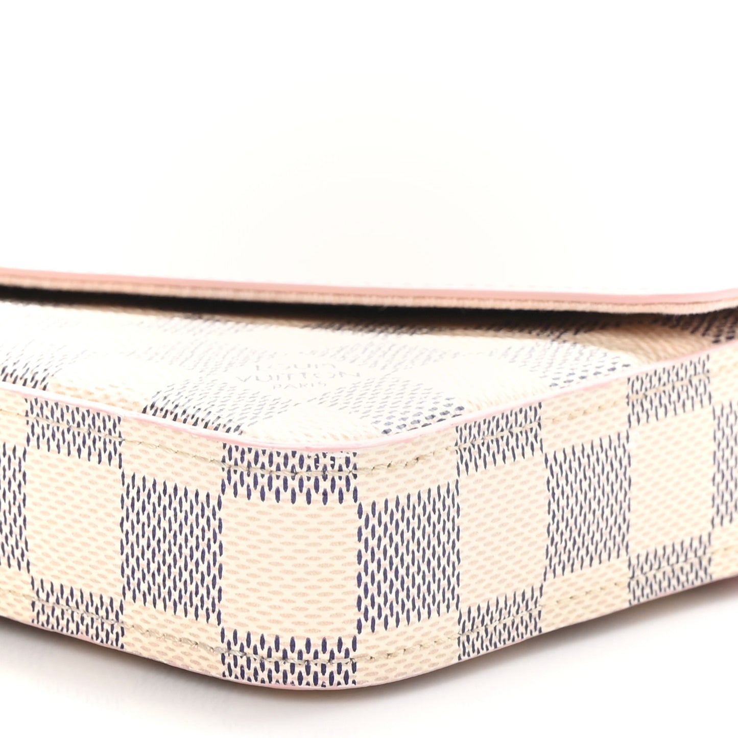 Damier Azur Calfskin Pochette Felicie Eau de Rose
