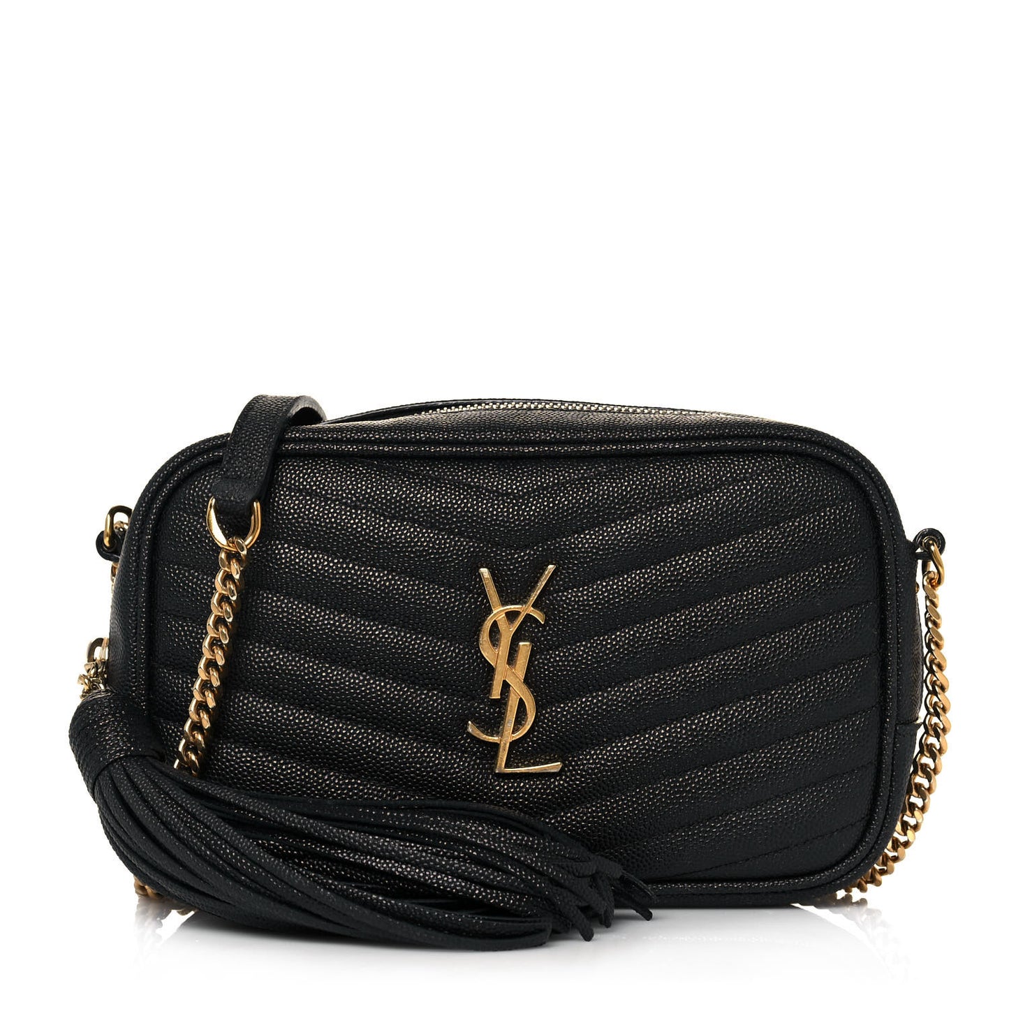 Grain De Poudre Matelasse Monogram Mini Lou Camera Bag Black