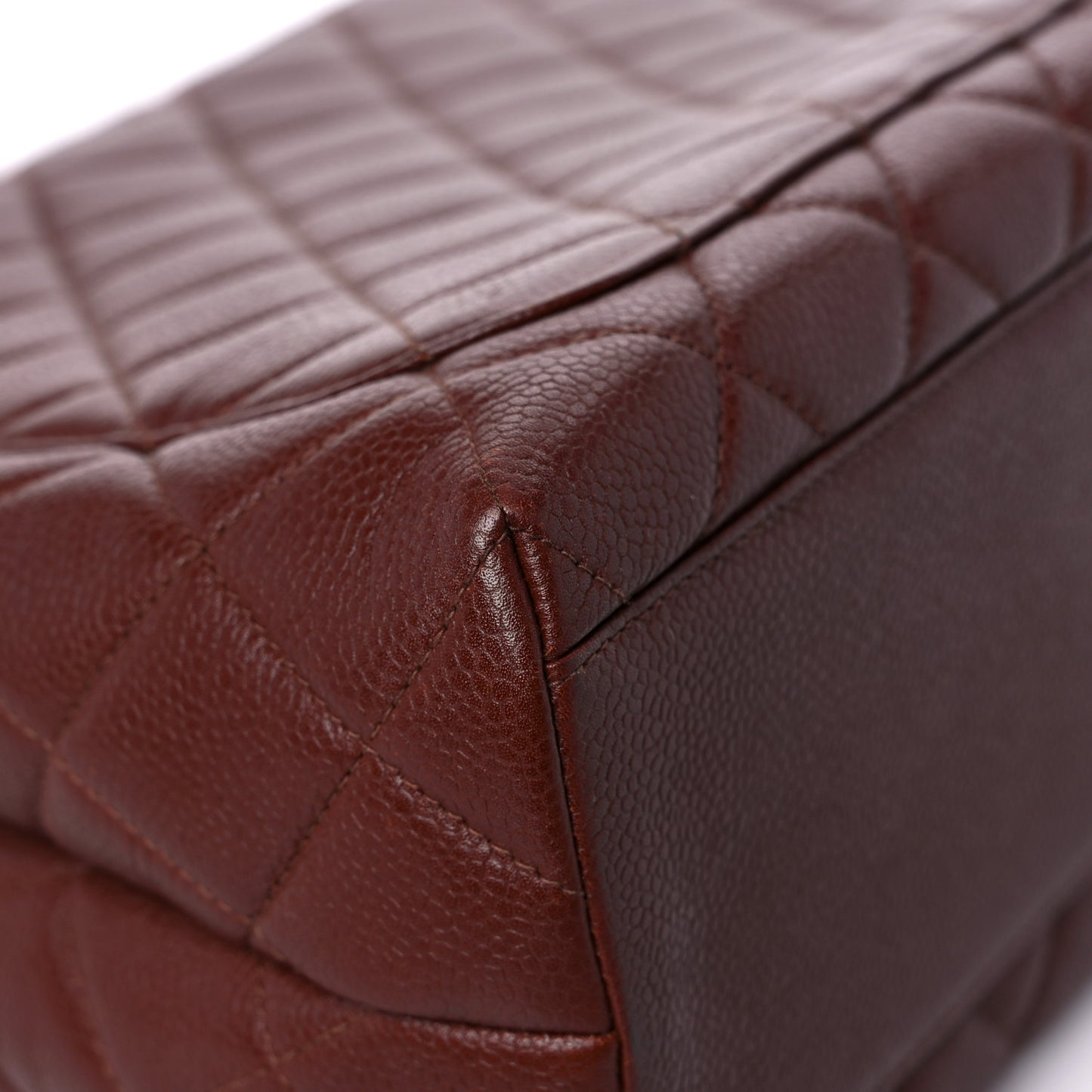 Caviar Quilted Jumbo Kelly Flap Brown