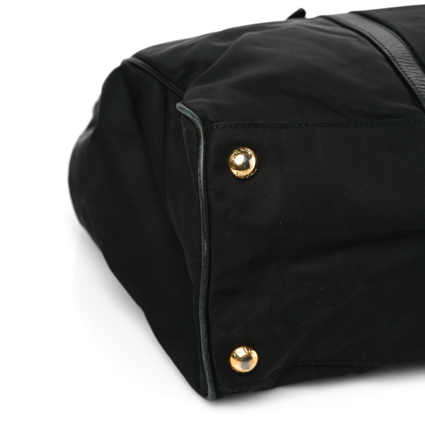 Tessuto Nylon Vitello Daino Tote Black