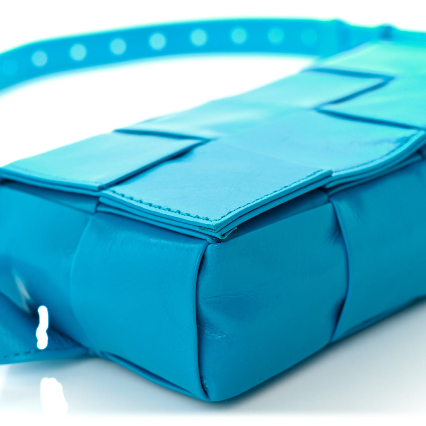 Paper Calfskin Intrecciato Cassette Belt Bag Pool