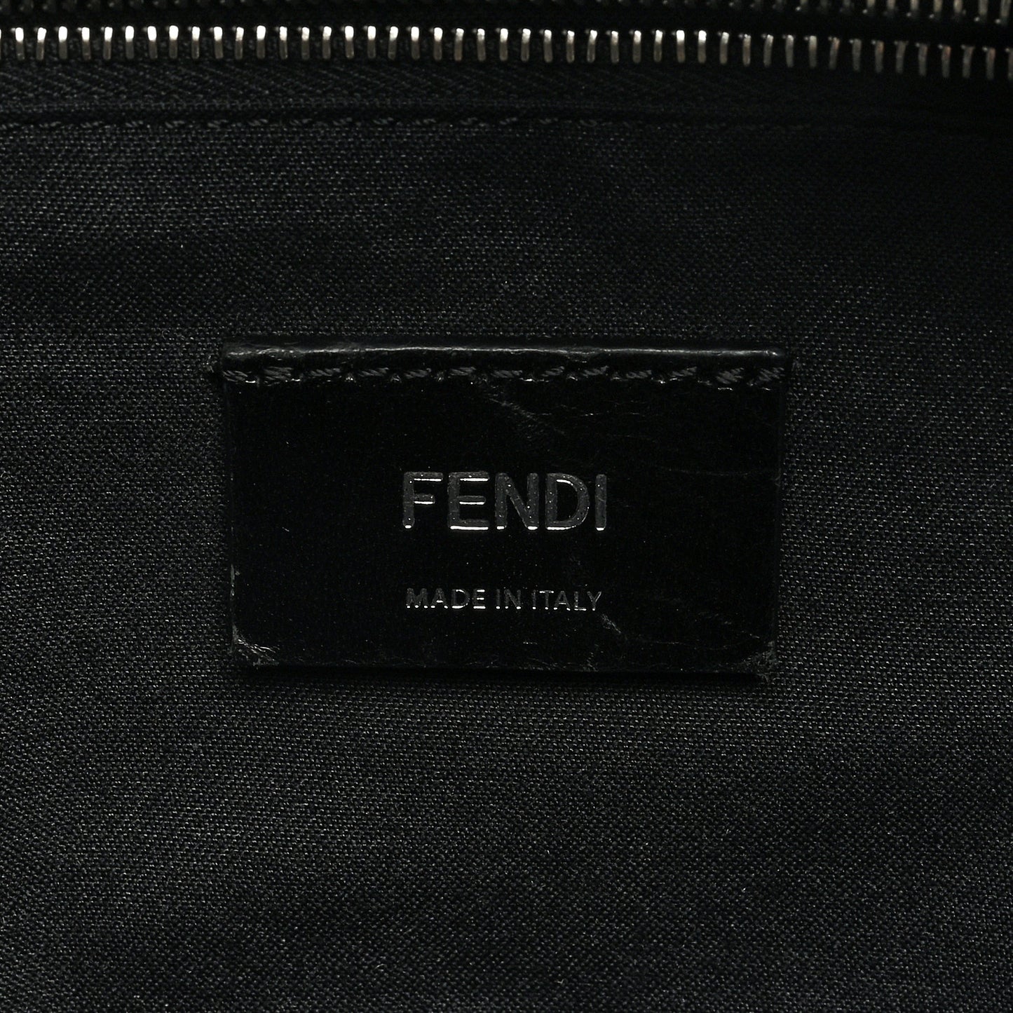 Glazed Fabric Vitello Liberty FF 1974 Diagonal Belt Bag Black Sunflower