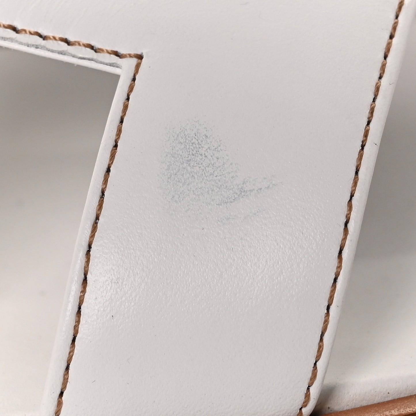 Box Calfskin Oran Sandals 40 White