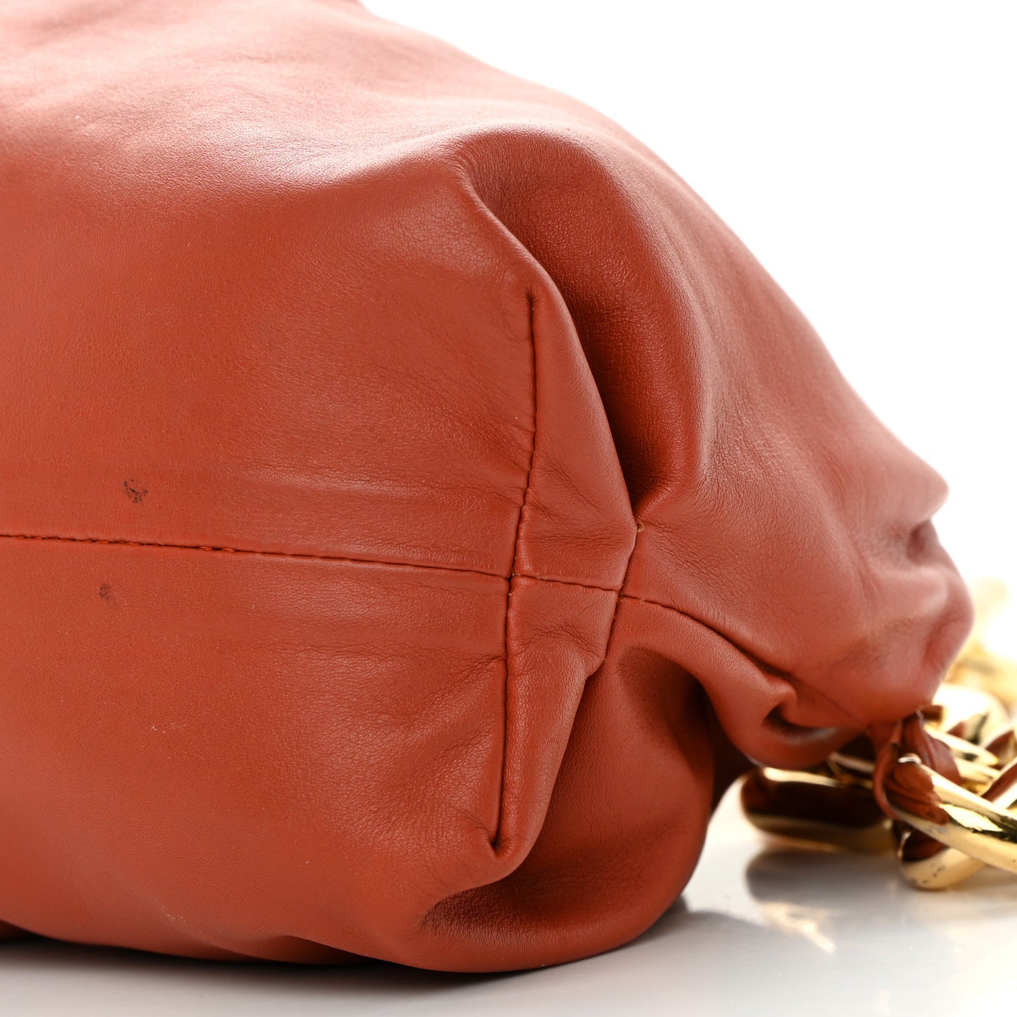 Calfskin The Pouch Chain Orange