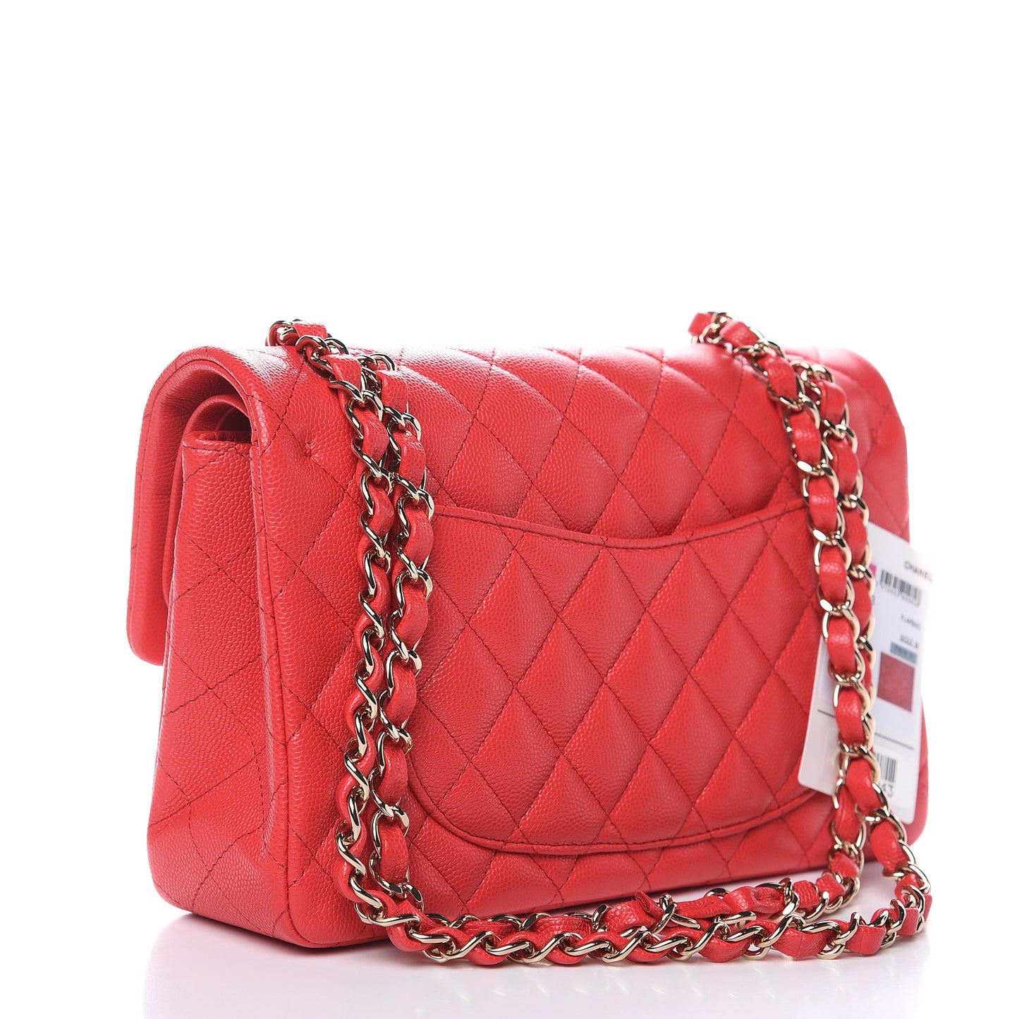 Caviar Quilted Small Double Flap Red