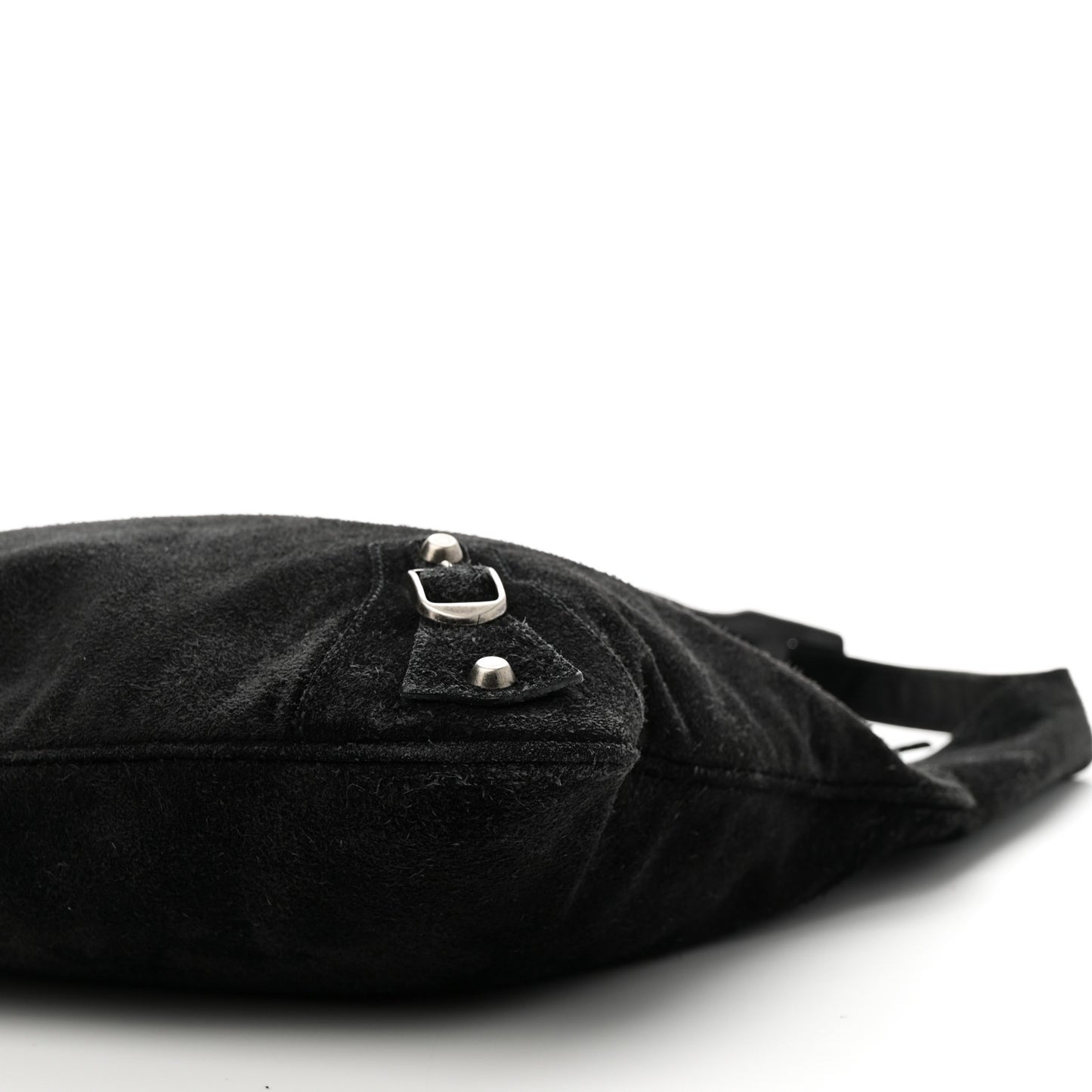 Suede Classic Hardware Besace Hobo Black