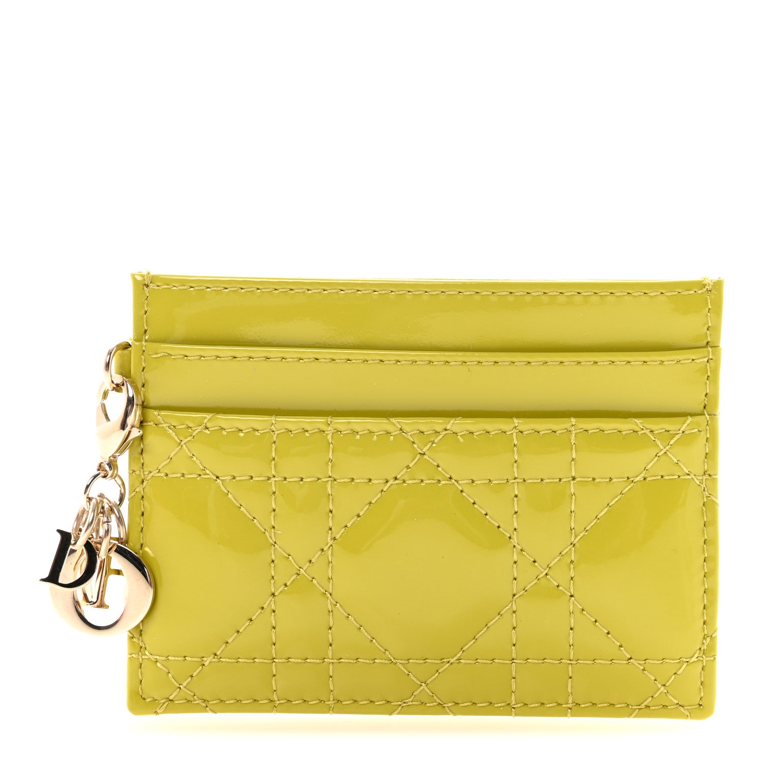 Christian Dior Patent Cannage Lady Dior Five-Slots Card Holder