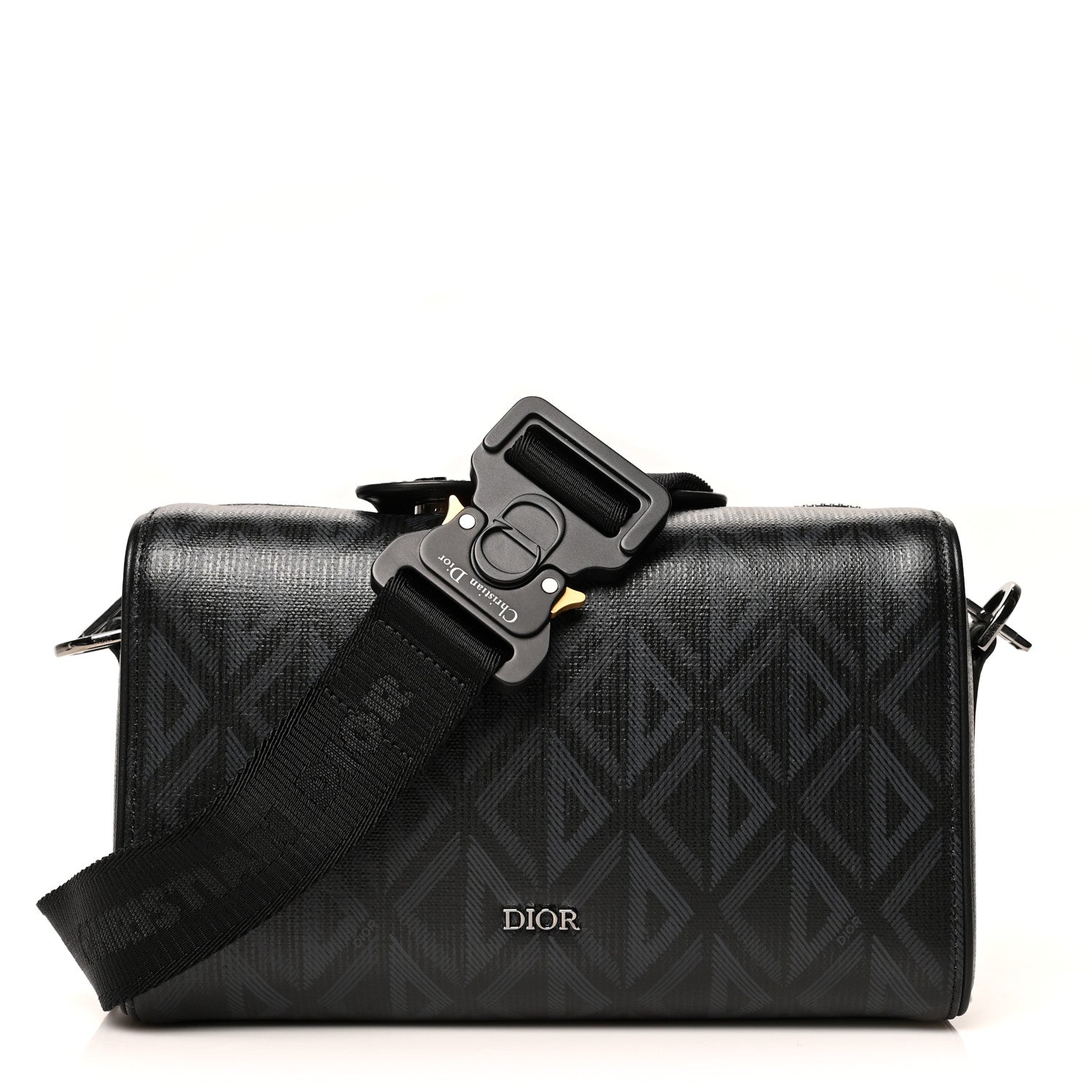 Christiandior lingotランゴ25 CD DIAMOND バッグ Christian Dior Canvas CD Diamond Lingot 22 Bag Black 1126161