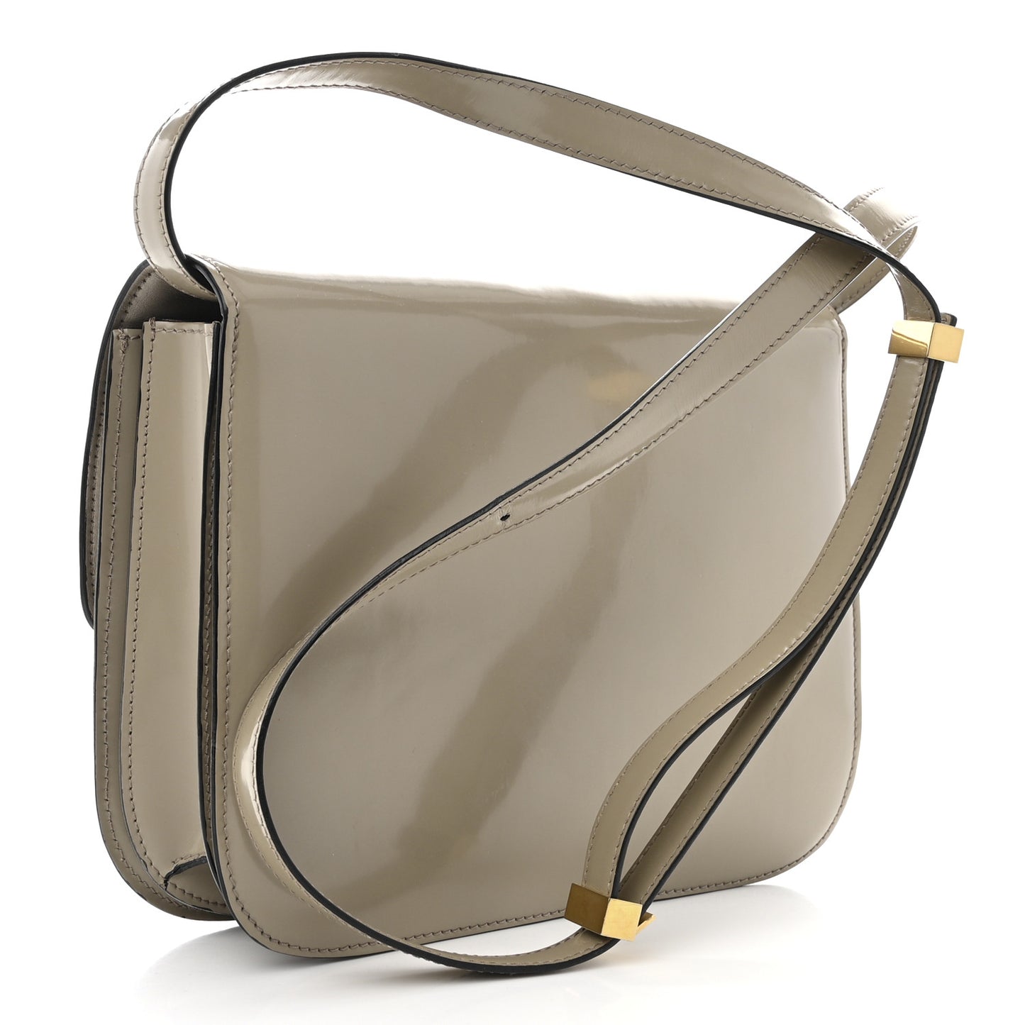 Spazzolato Calfskin Medium Classic Box Flap Bag Taupe