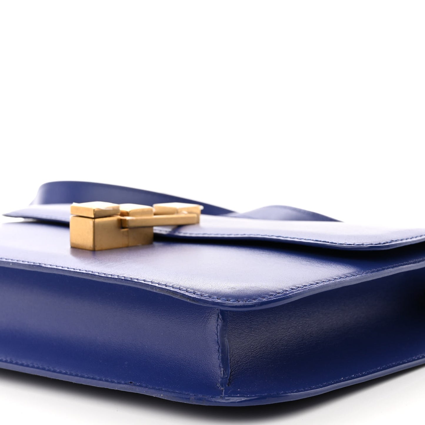 Box Calfskin Le Carre Satchel Blue